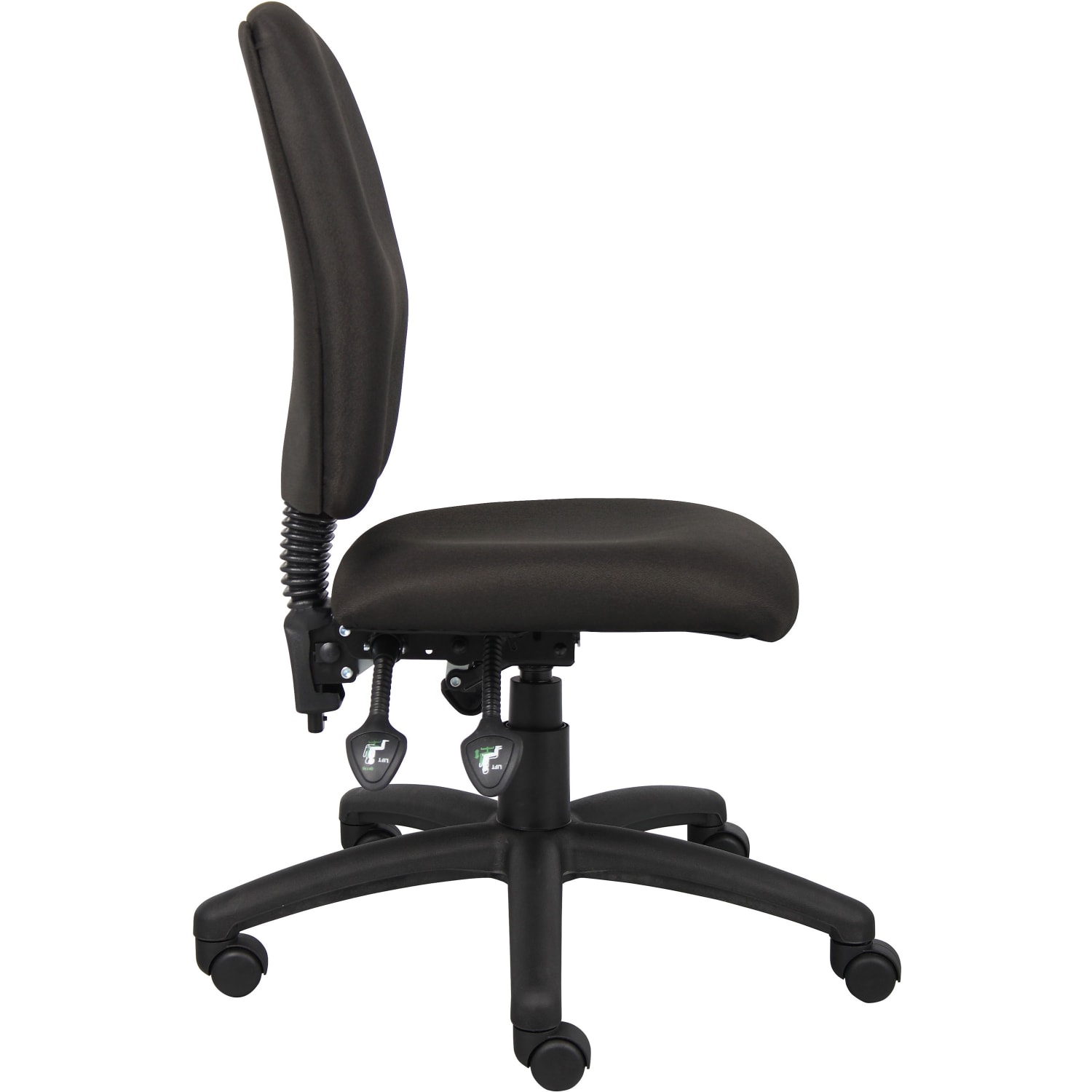 Boss Office Products Multi-Function Ergonomic Fabric High-Back Task Chair, Black - Image 7