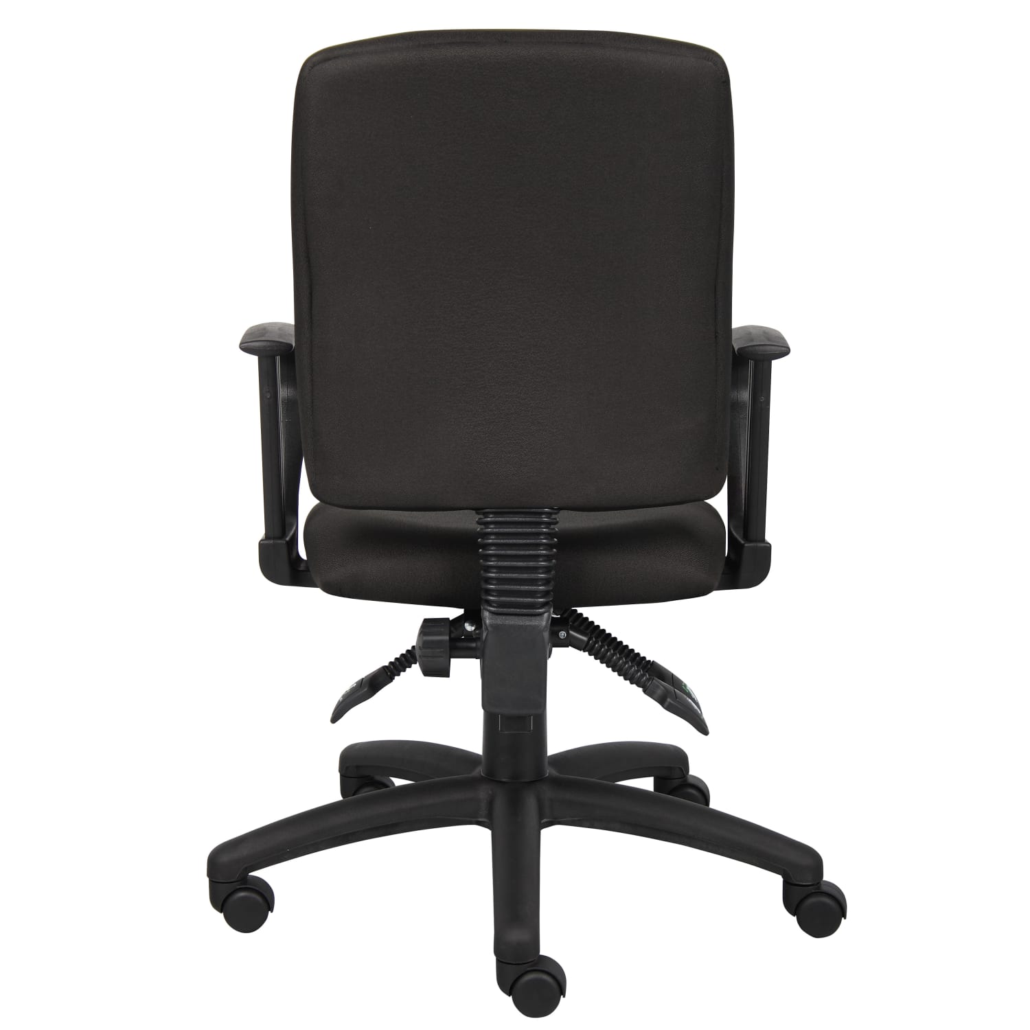 Boss Office Products Multi Function Ergonomic Fabric High Back Task Chair With Loop Arms Black PopularChairscom