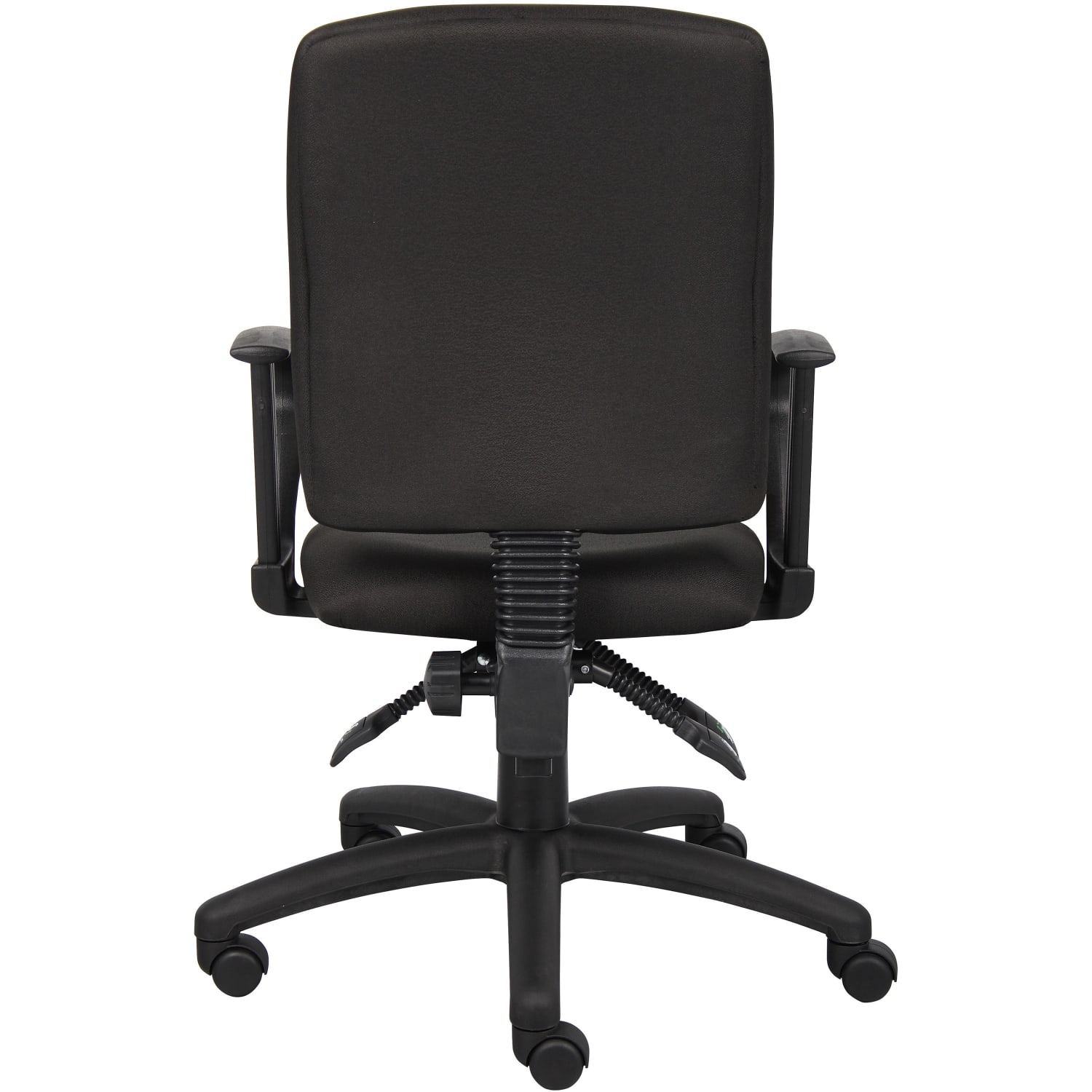 Boss Office Products Multi Function Ergonomic Fabric High Back Task Chair With Loop Arms Black PopularChairscom