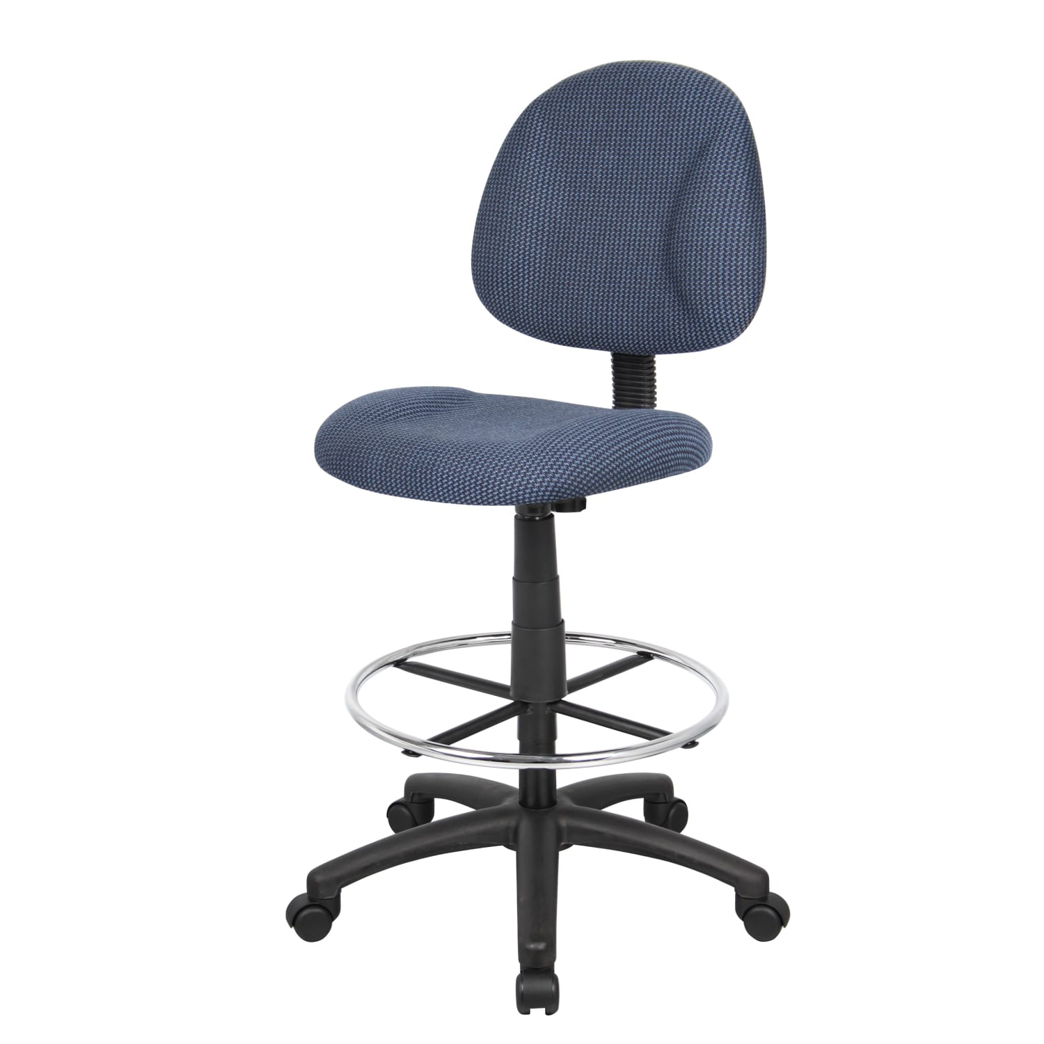 Boss Office Products Drafting Stool No Arms BlueChrome B1615BE PopularChairscom Boss Office Products Drafting Stool No Arms BlueChrome B1615 BE PopularChairscom