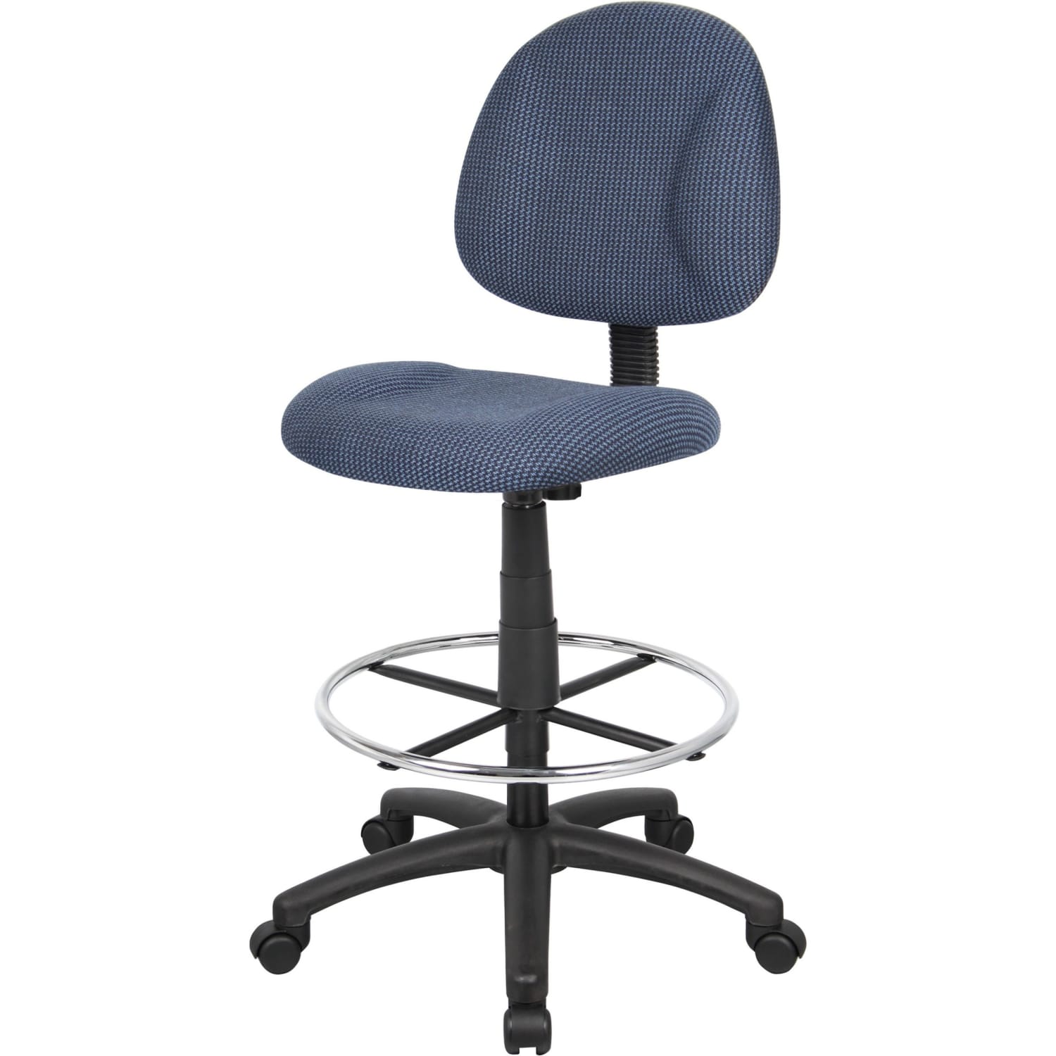 Boss Office Products Drafting Stool No Arms BlueChrome B1615BE PopularChairscom Boss Office Products Drafting Stool No Arms BlueChrome B1615 BE PopularChairscom