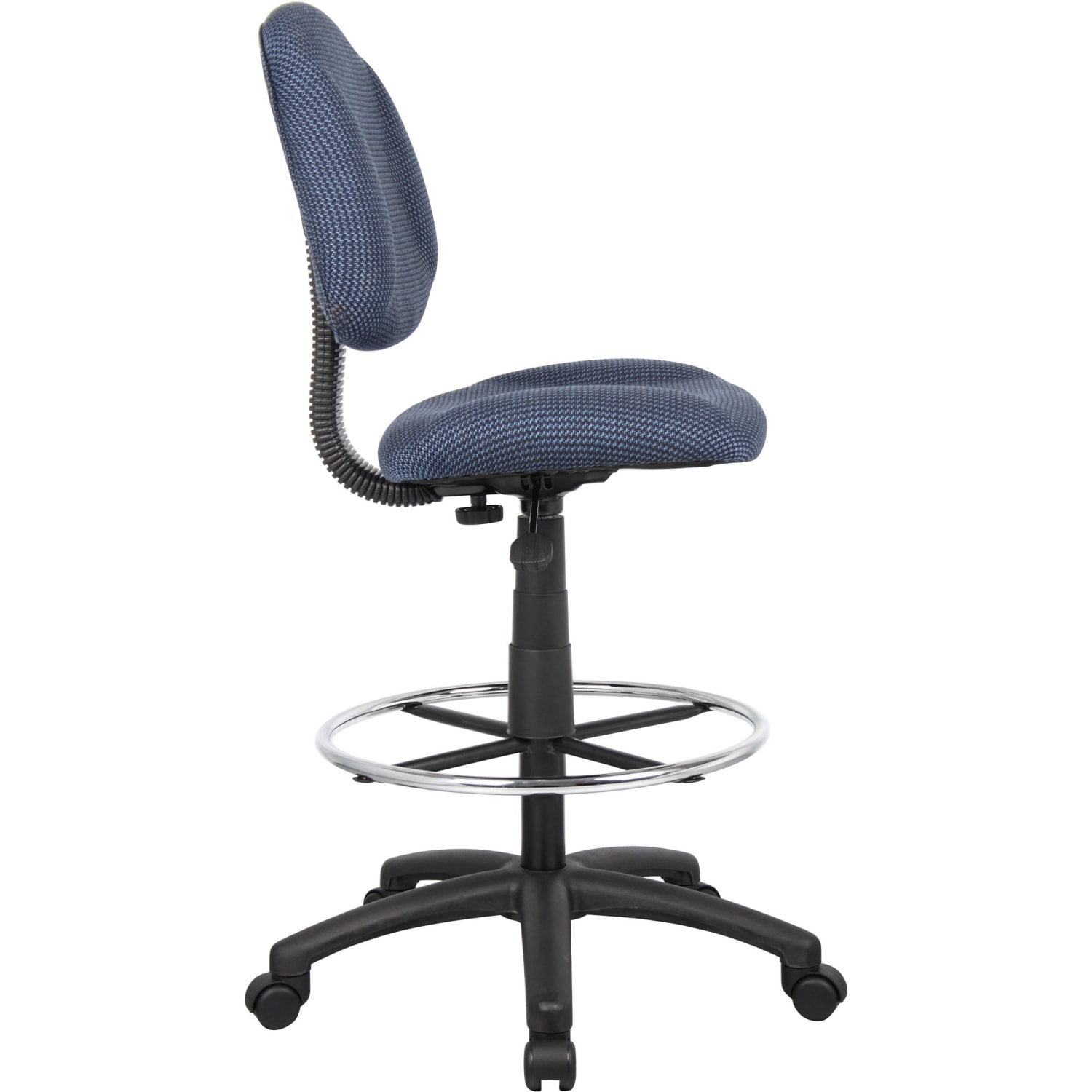 Boss Office Products Drafting Stool No Arms BlueChrome B1615BE PopularChairscom Boss Office Products Drafting Stool No Arms BlueChrome B1615 BE PopularChairscom