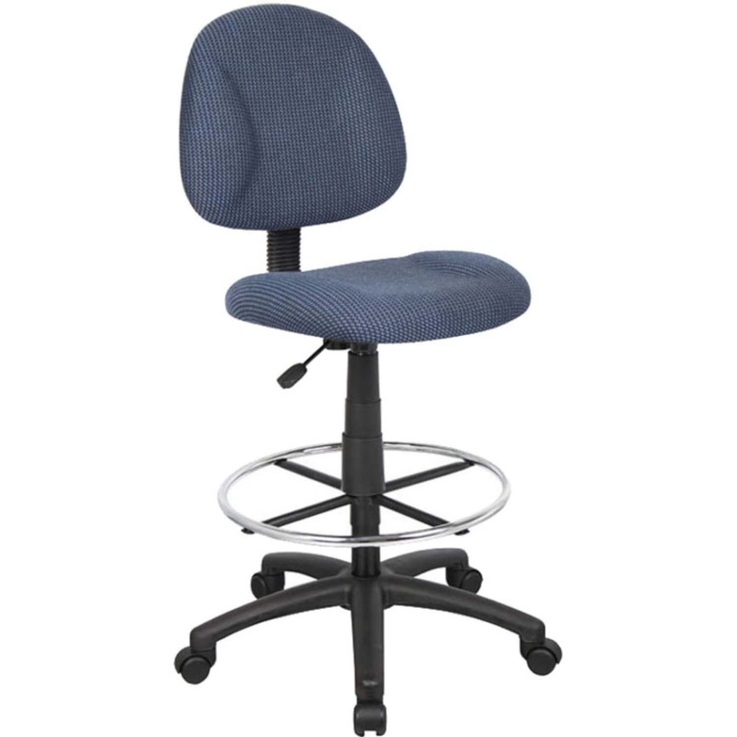 Boss Office Products Drafting Stool No Arms BlueChrome B1615BE PopularChairscom Boss Office Products Drafting Stool No Arms BlueChrome B1615 BE PopularChairscom