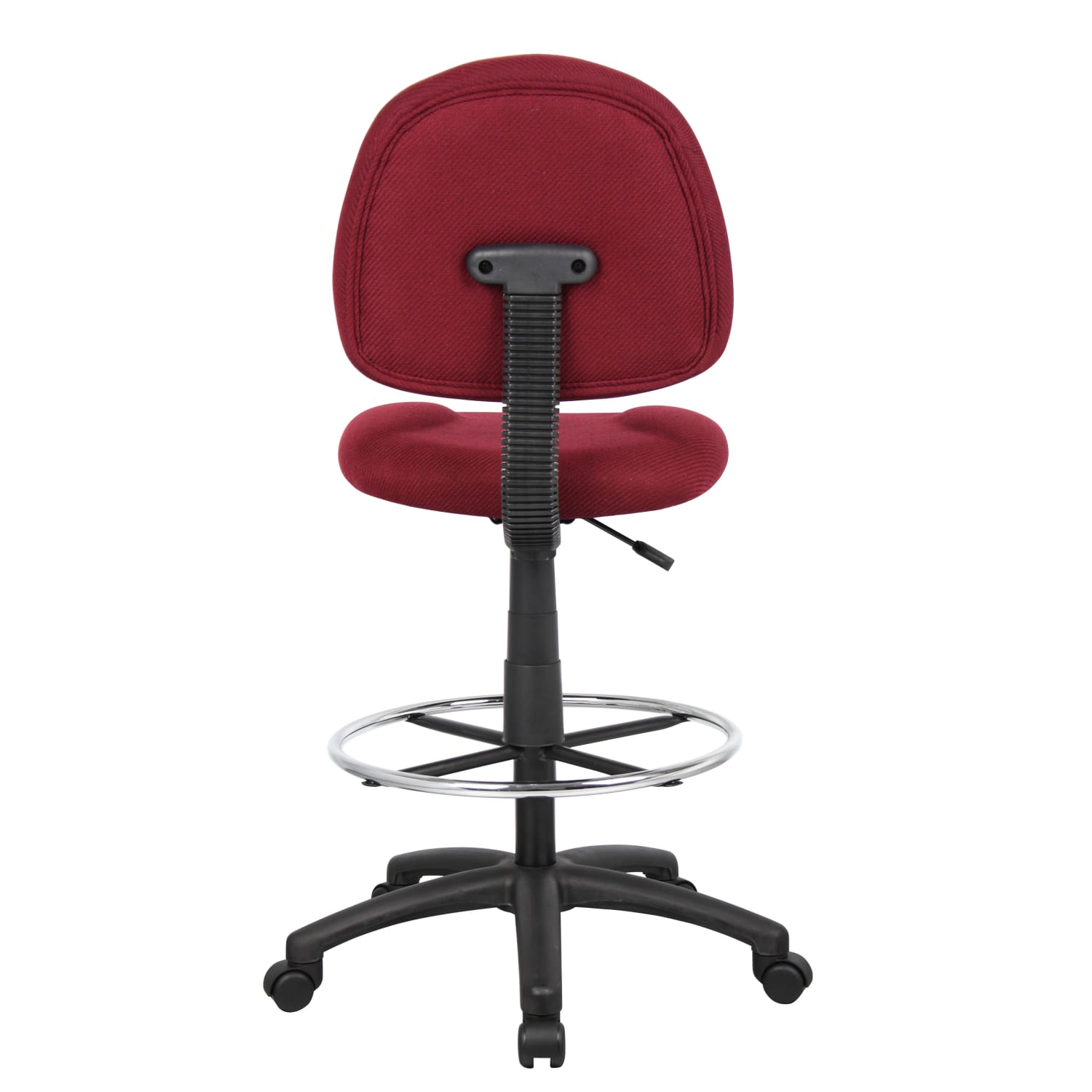 Boss Office Products Drafting Stool, No Arms, Burgundy/Chrome, B1615-BY - Image 6