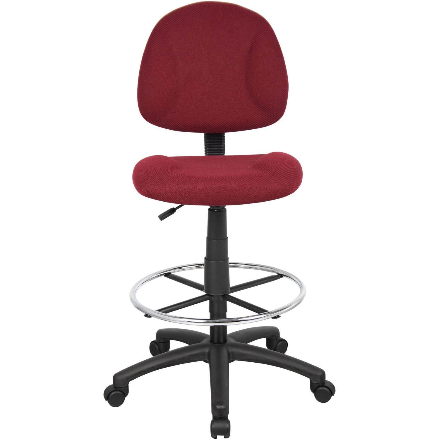 Boss Office Products Drafting Stool No Arms BurgundyChrome B1615BY PopularChairscom Boss Office Products Drafting Stool No Arms BurgundyChrome B1615 BY PopularChairscom