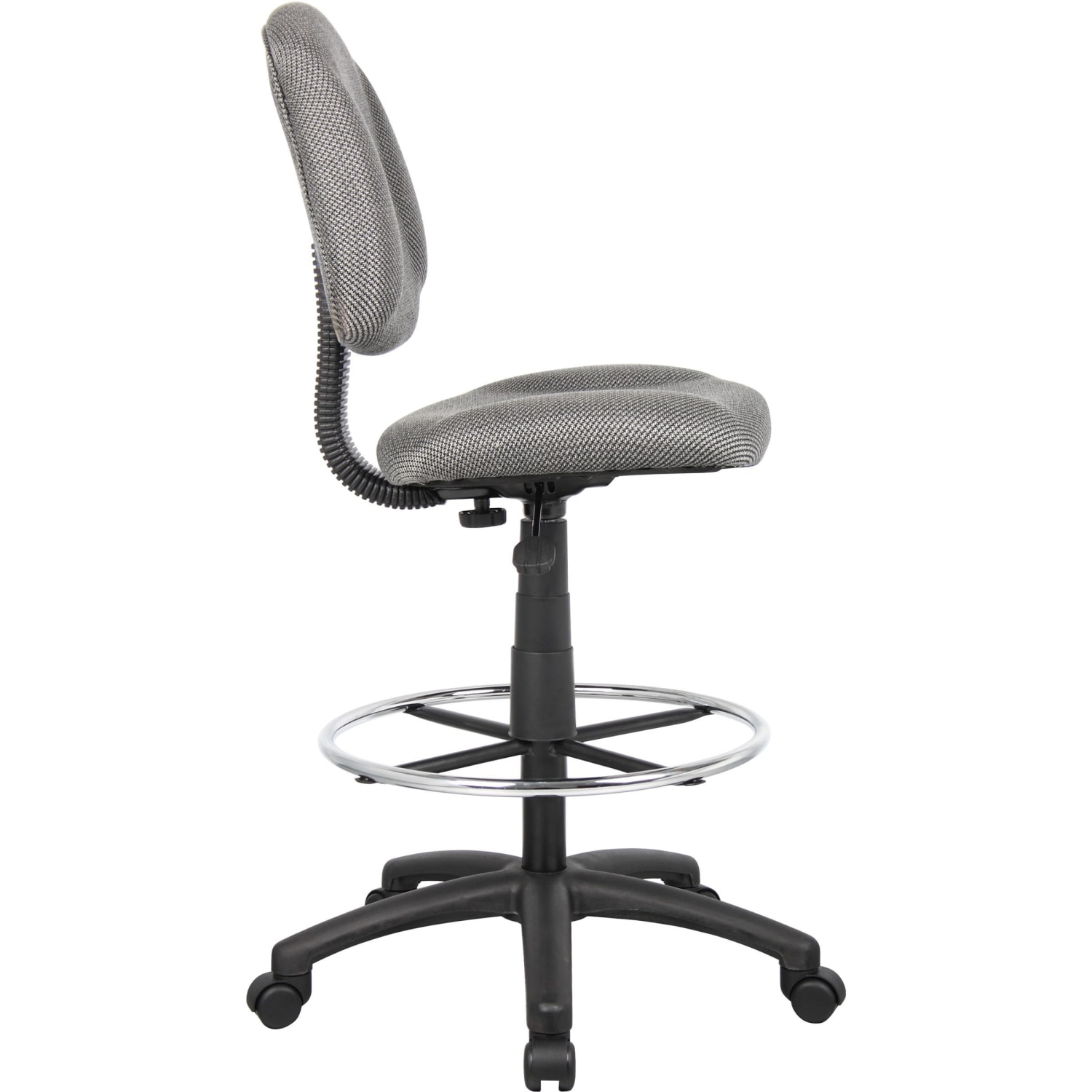 Boss Drafting Stool GrayChrome B1615 GY PopularChairscom