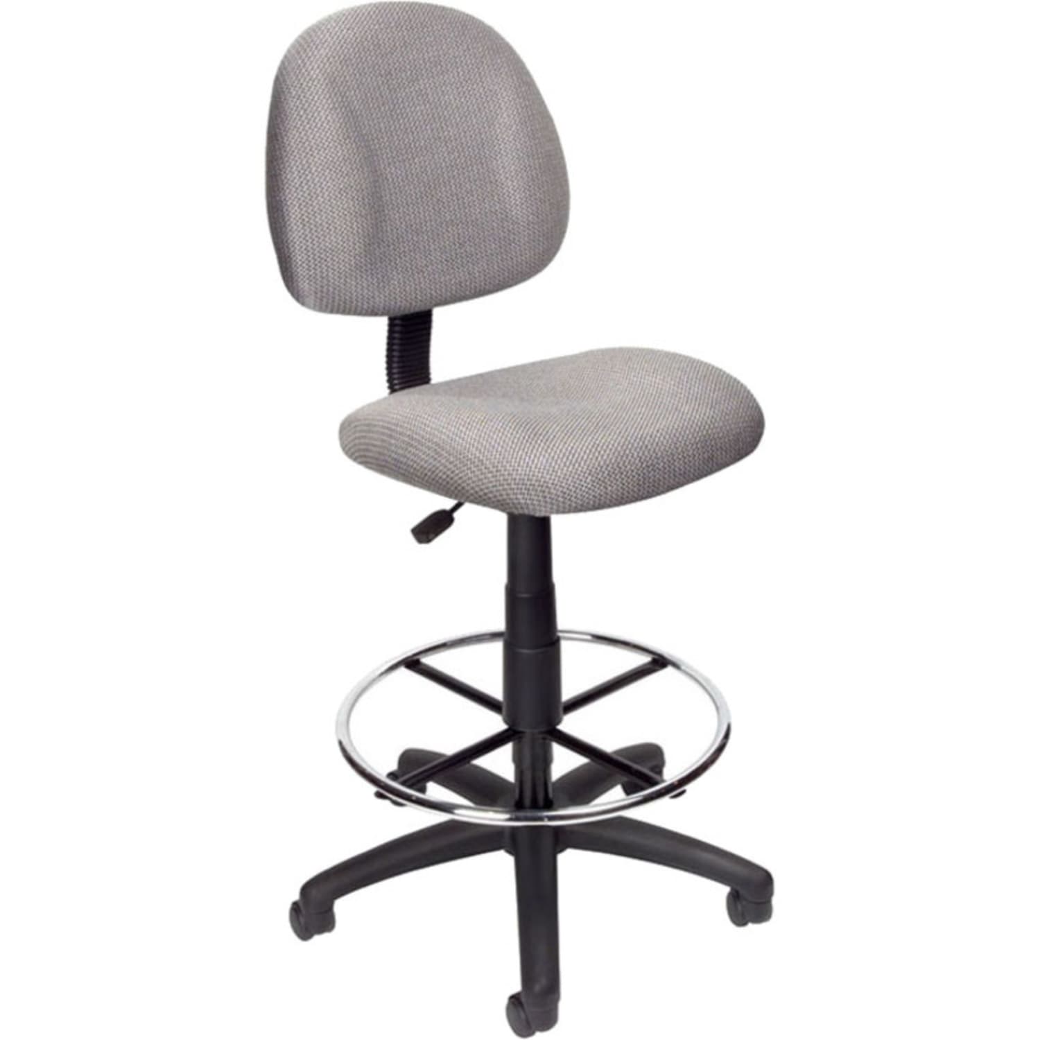 Boss Drafting Stool GrayChrome B1615 GY PopularChairscom