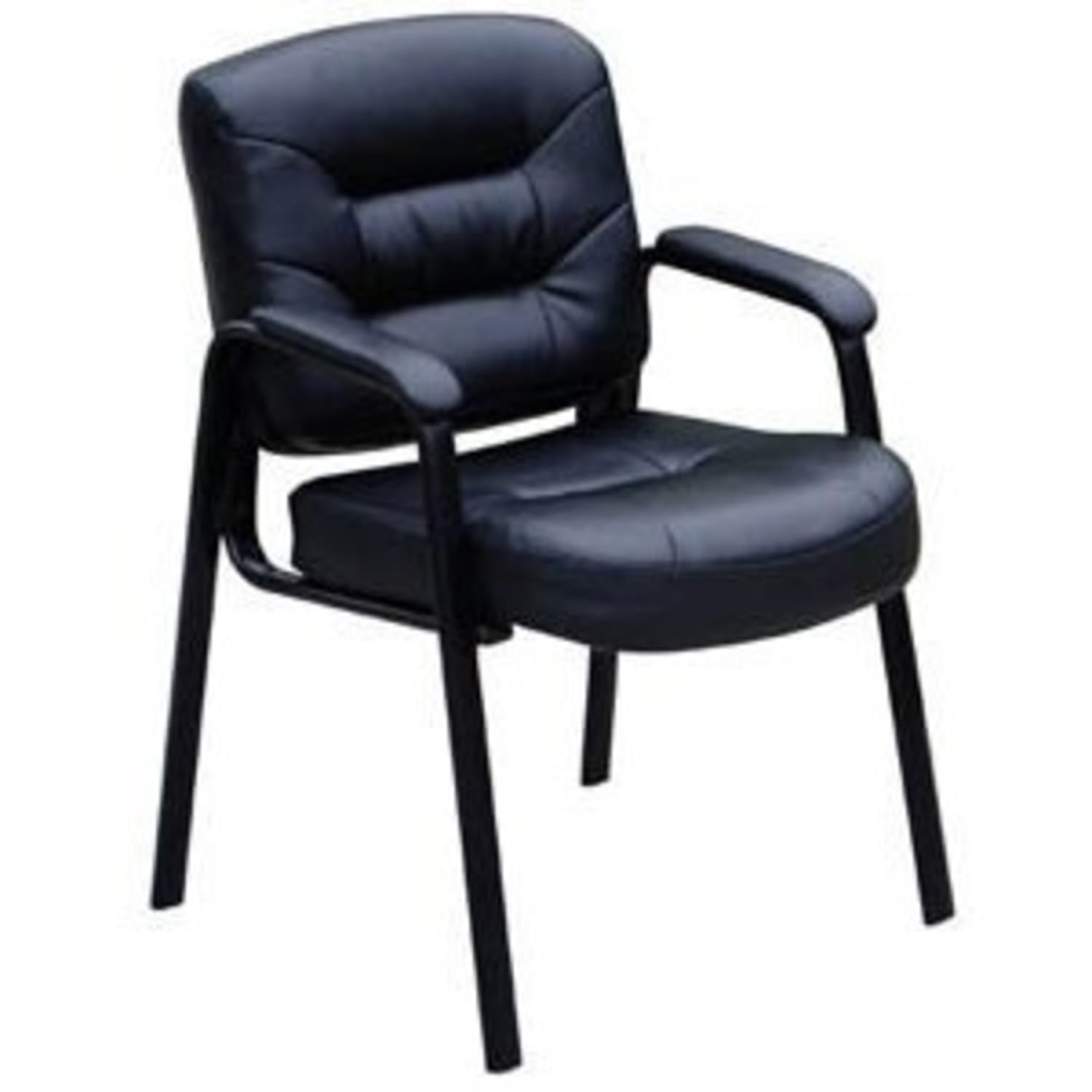 Boss Office Products LeatherPlus Bonded Leather MidBack Guest Chair Black PopularChairscom Boss Office Products LeatherPlus Bonded Leather Mid Back Guest Chair Black PopularChairscom