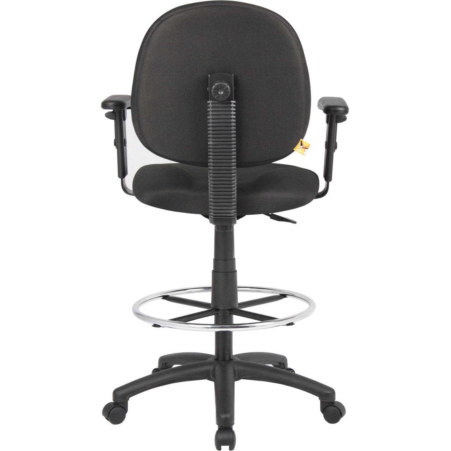 Boss Office Products Drafting Stool Adjustable Arms BlackChrome B1691 BK PopularChairscom