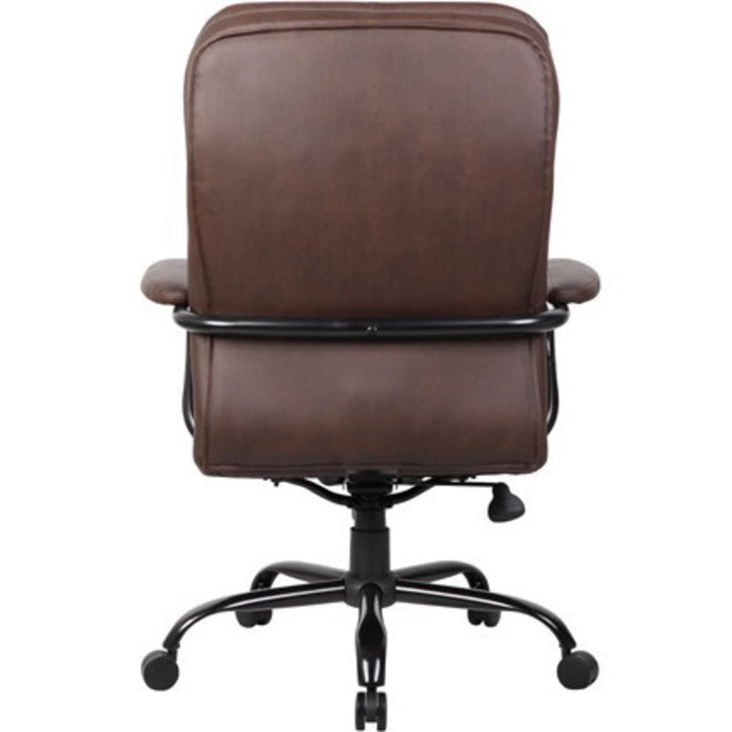 Boss Office Products HeavyDuty PillowTop HighBack Chair Bomber BrownSilver PopularChairscom Boss Office Products Heavy Duty Pillow Top High Back Chair Bomber BrownSilver PopularChairscom