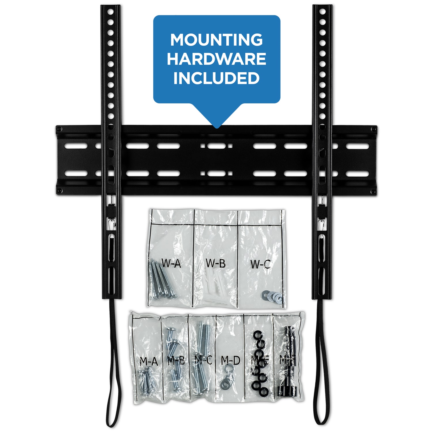 Mount-It! MI-3050 Low-Profile Slim TV Wall Mount For Screens 32 - 55in, 16-3/4inH x 18-5/16inW x 1-1/8inD, Black - Image 6