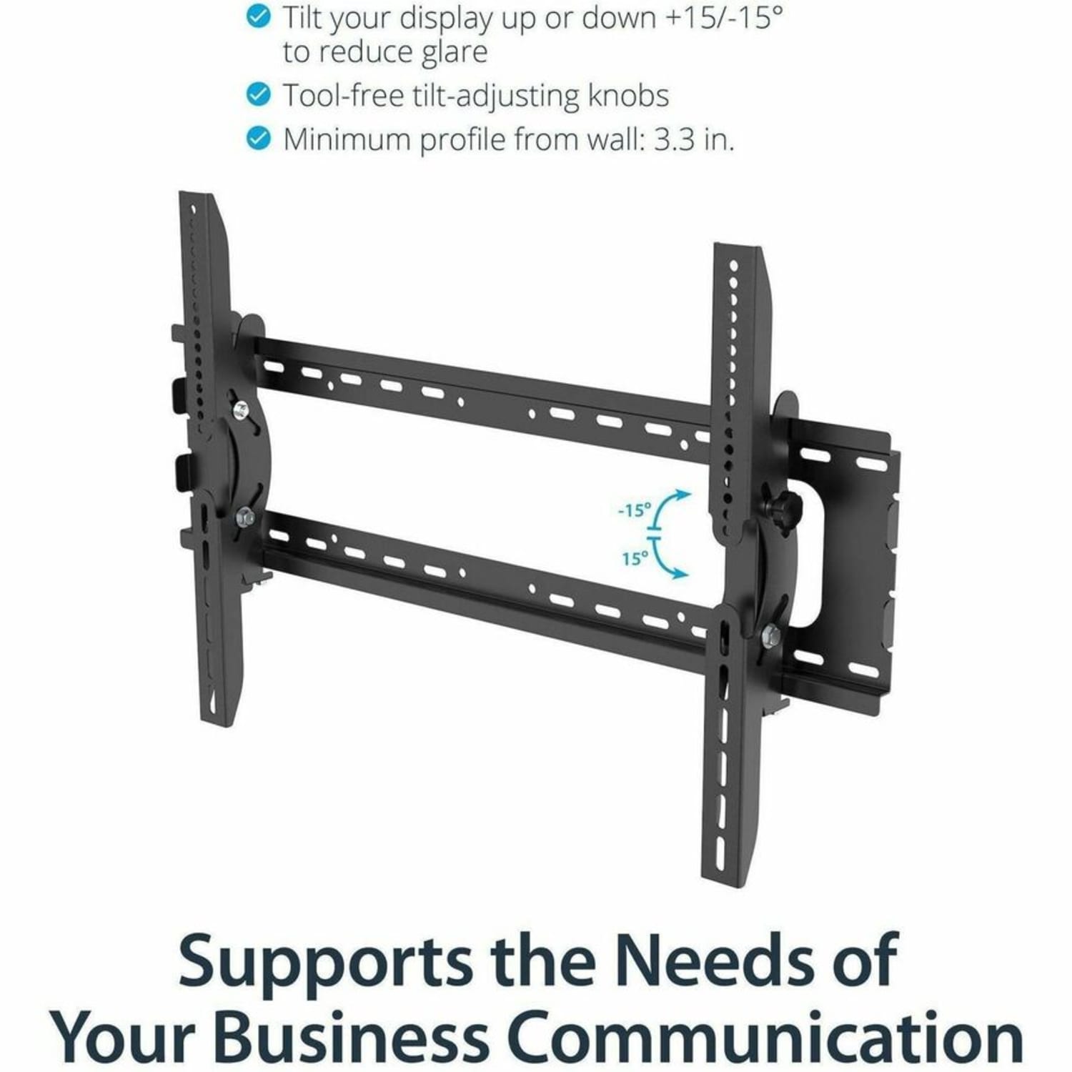 StarTech.com Flat Screen TV Wall Mount - Tilting - For 32in to 75in TVs - Steel - VESA TV Mount - Monitor Wall Mount - Image 6