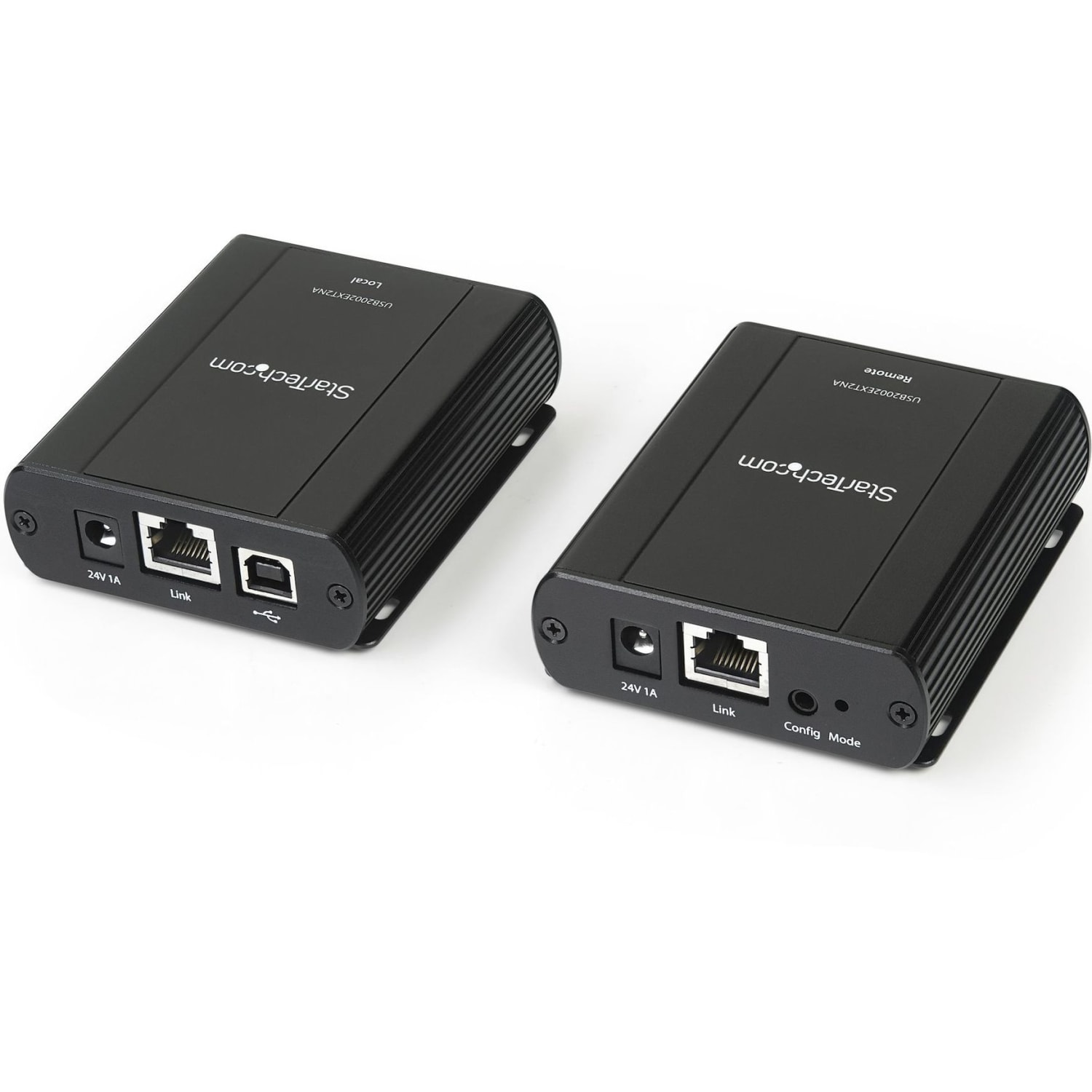 StarTech.com 2 Port USB 2.0 Extender Hub over Cat5e or Cat6 RJ45 Cable - 330ft/100m Metal USB 2.0 Extender Kit - ESD, Powered, 480mbps - USB 2.0 extender kit connects 2 remote USB devices up to 330ft over CAT5e/CAT6 RJ45 cable 480Mbps - Image 4