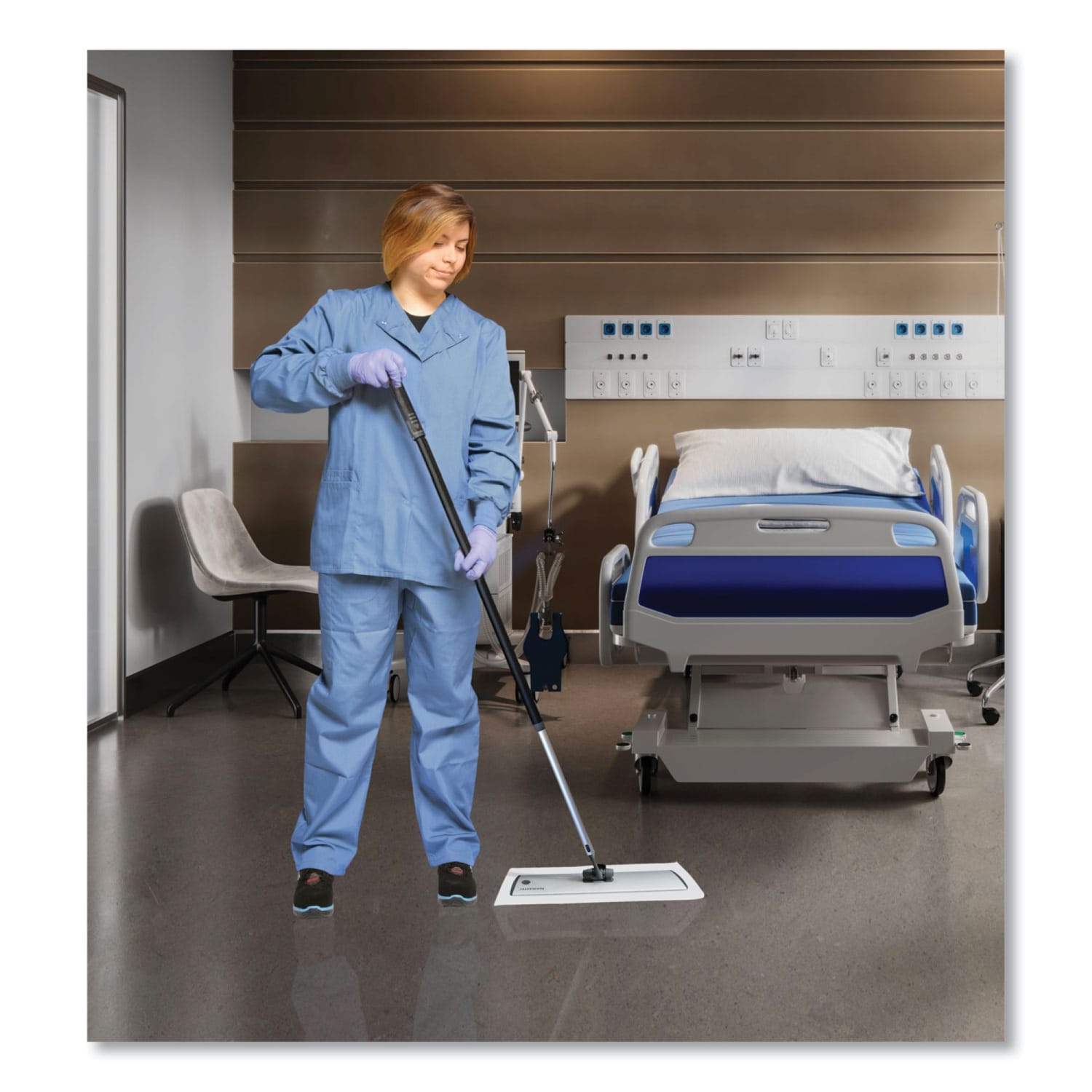Diversey EasyMop Single-Use Microfiber Mops, 16in x 5-5/16in, White, Carton Of 10 Mops - Image 6