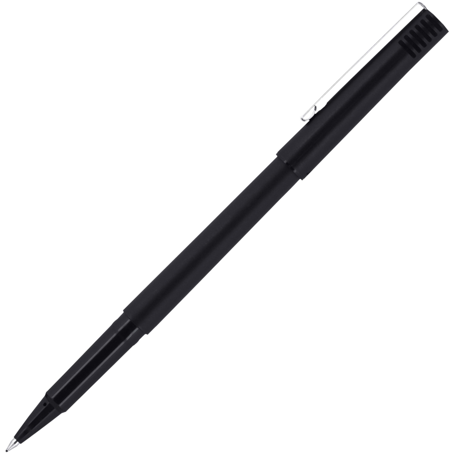 uni-ball Roller Pens, Micro Point, 0.5mm, Black Barrel, Black Ink, Pack Of 72 - Image 4
