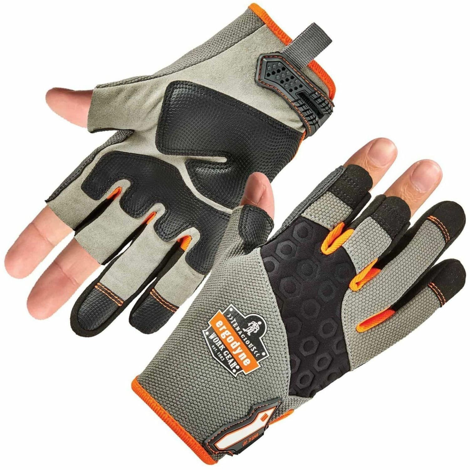 Ergodyne 720 Heavy-Duty Framing Gloves, Small Gray