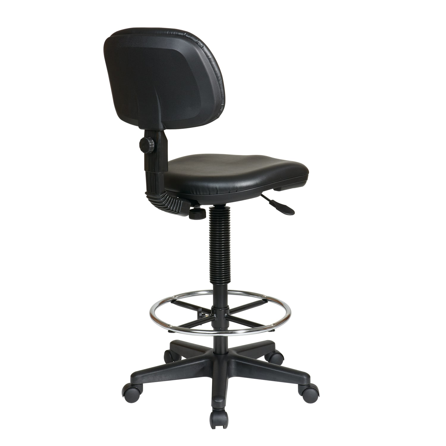 Office Star Sculptured Seat and Back Vinyl Drafting Chair with Adjustable Foot ring PopularChairscom