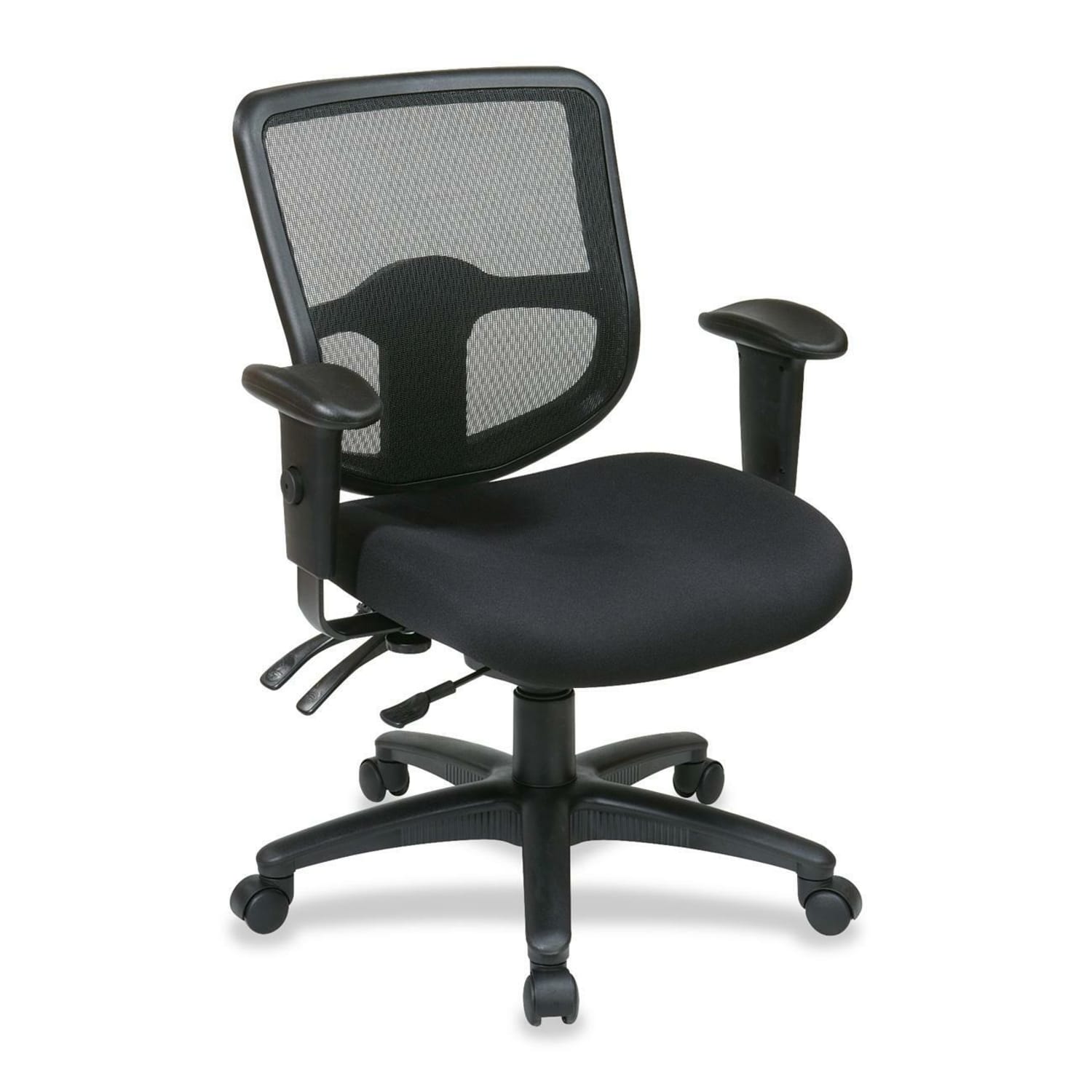 Office Star Pro Line II Pro Grid Ergonomic Task Chair With Adjustable Arms, Coal - Image 3