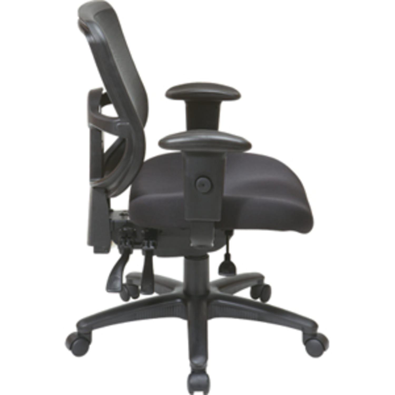 Office Star Pro Line II Pro Grid Ergonomic Task Chair With Adjustable Arms, Coal - Image 4
