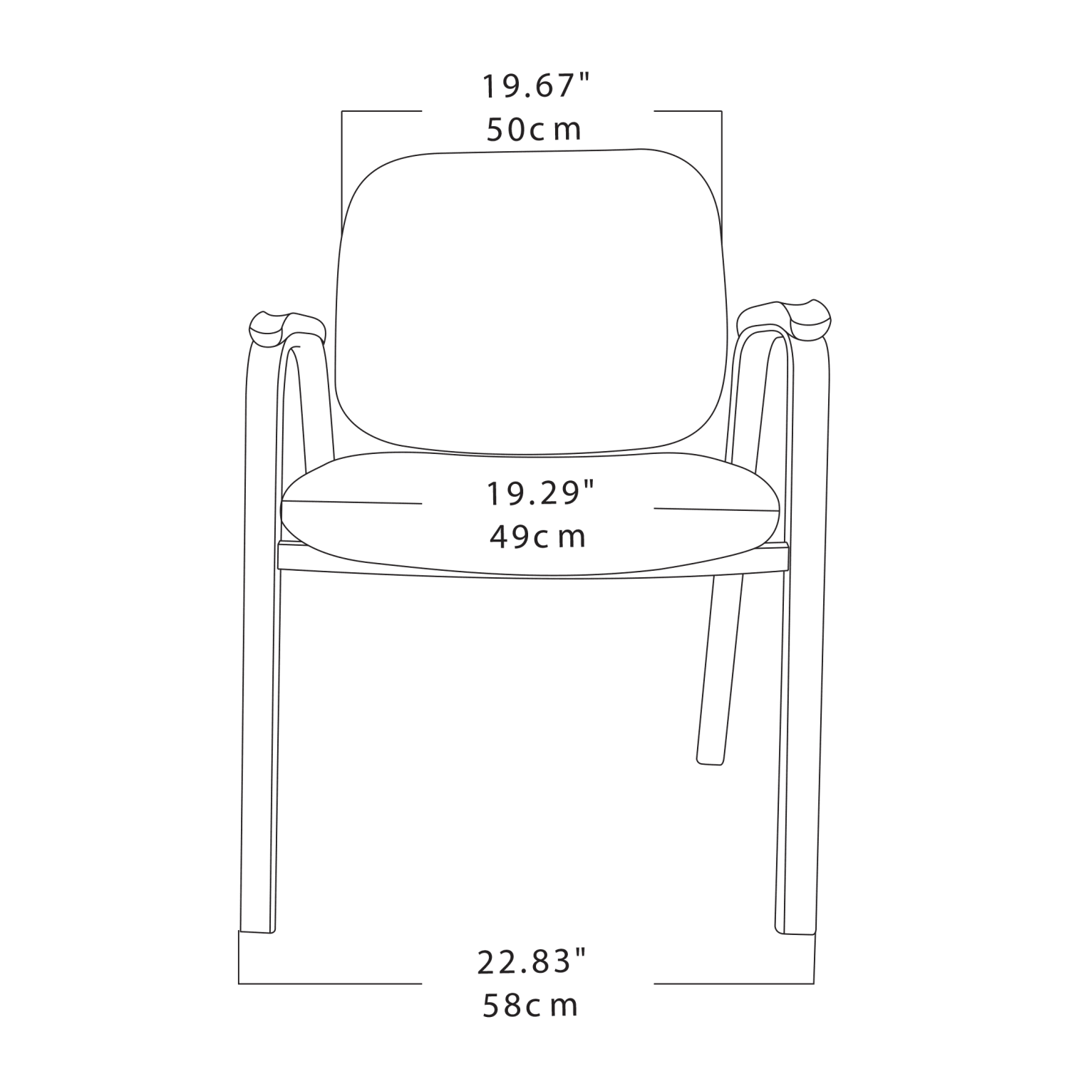 Realspace Stacking Guest Office Chair, Black - Image 8