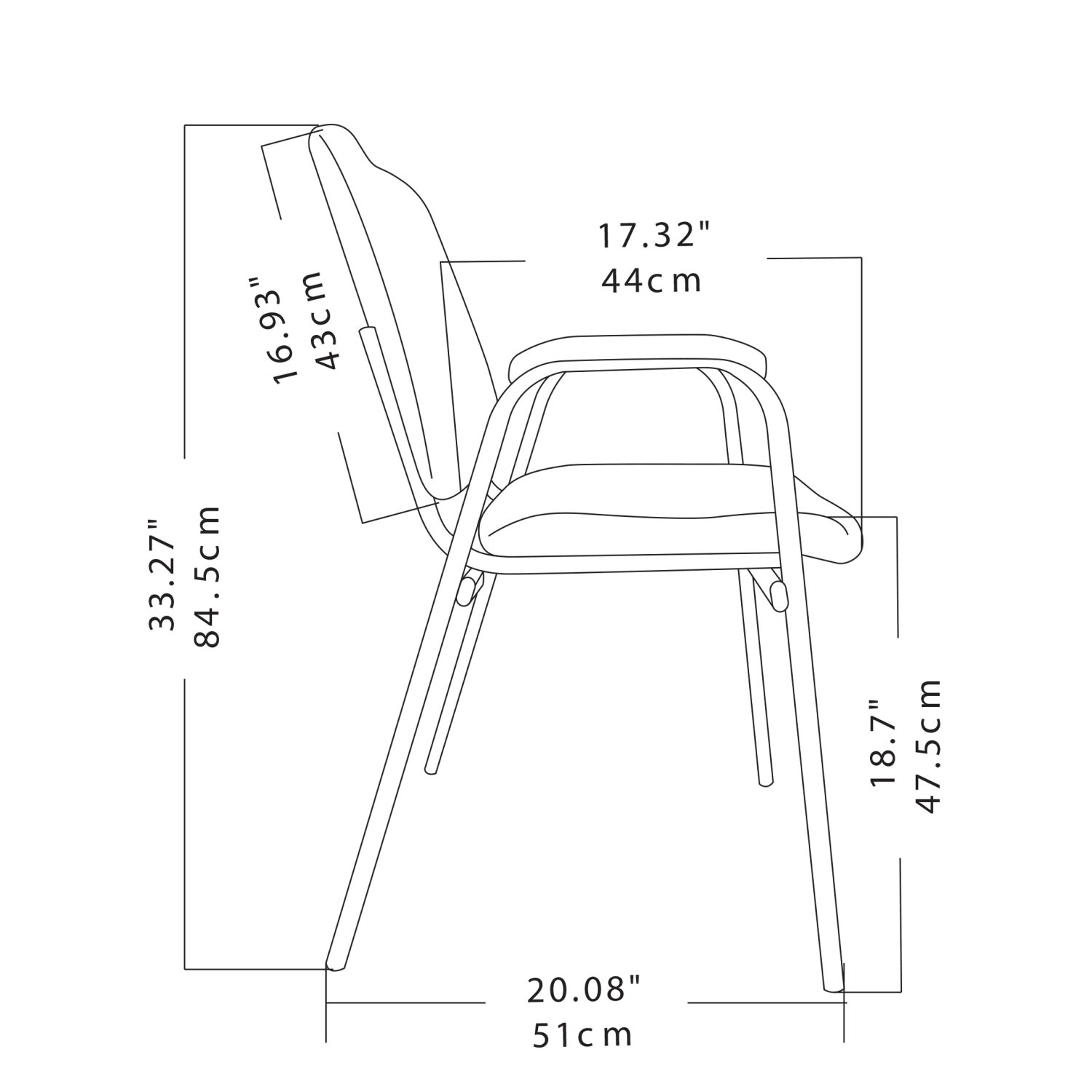 Realspace Stacking Guest Office Chair, Black - Image 9