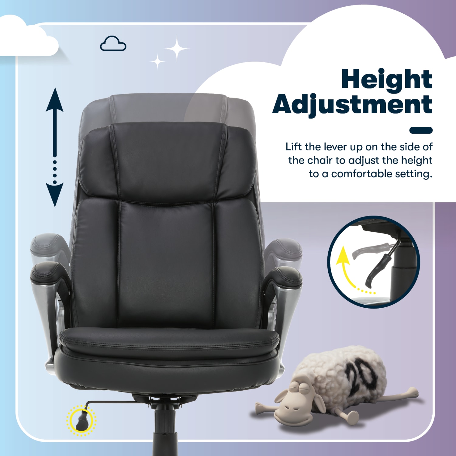 Serta Big And Tall Ergonomic Bonded Leather HighBack Office Chair BlackSilver PopularChairscom Serta Big And Tall Ergonomic Bonded Leather High Back Office Chair BlackSilver PopularChairscom