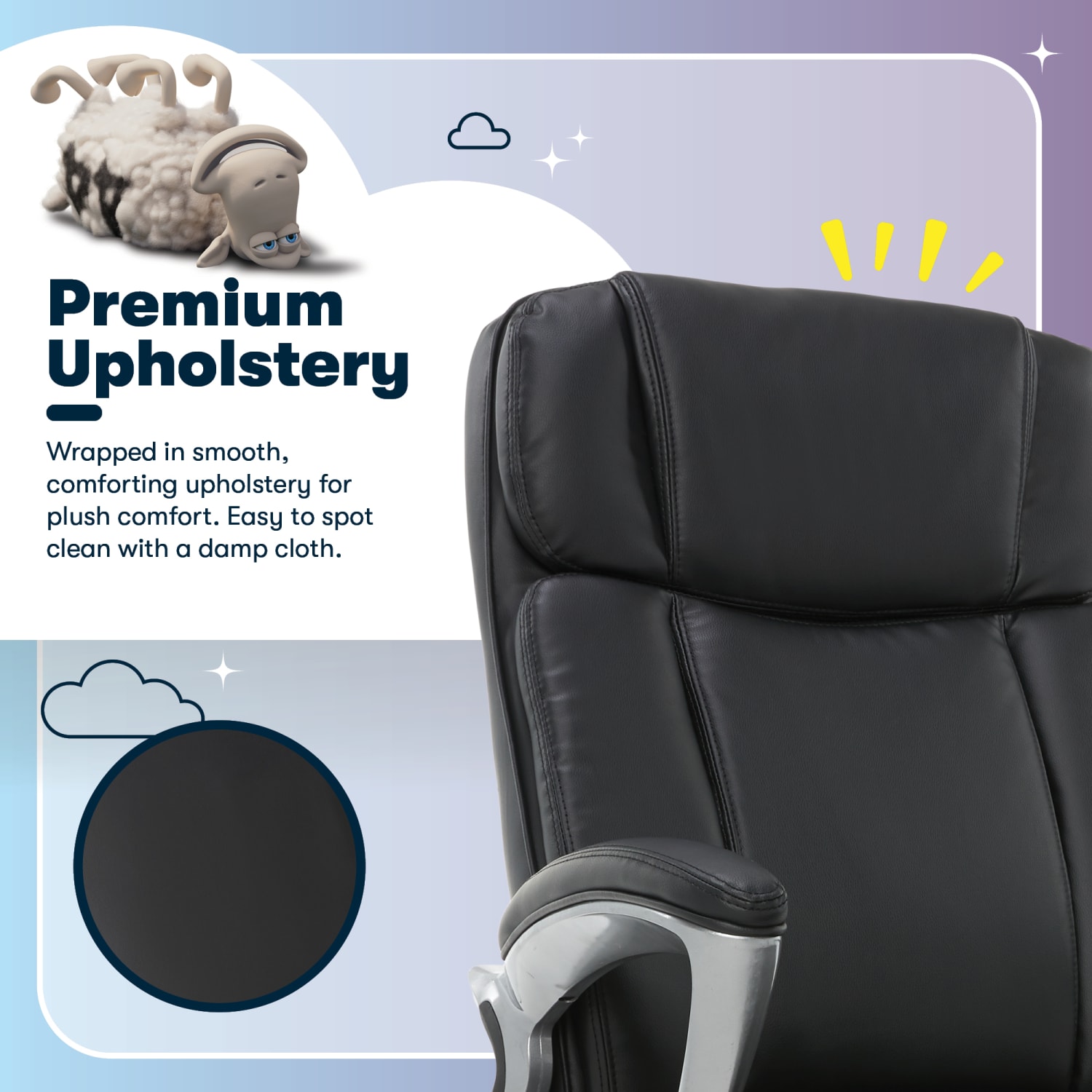 Serta Big And Tall Ergonomic Bonded Leather HighBack Office Chair BlackSilver PopularChairscom Serta Big And Tall Ergonomic Bonded Leather High Back Office Chair BlackSilver PopularChairscom