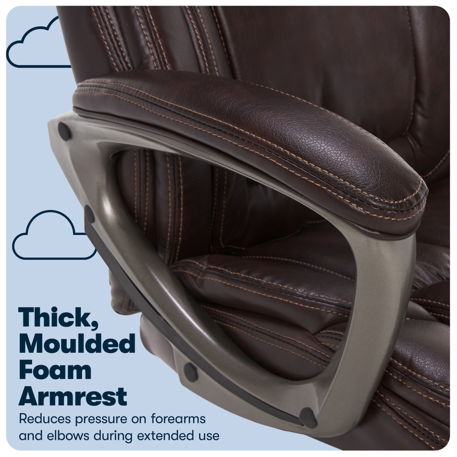 Serta Executive Office Ergonomic Bonded Leather HighBack Chair Biscuit BrownSilver PopularChairscom Serta Executive Office Ergonomic Bonded Leather High Back Chair Biscuit BrownSilver PopularChairscom