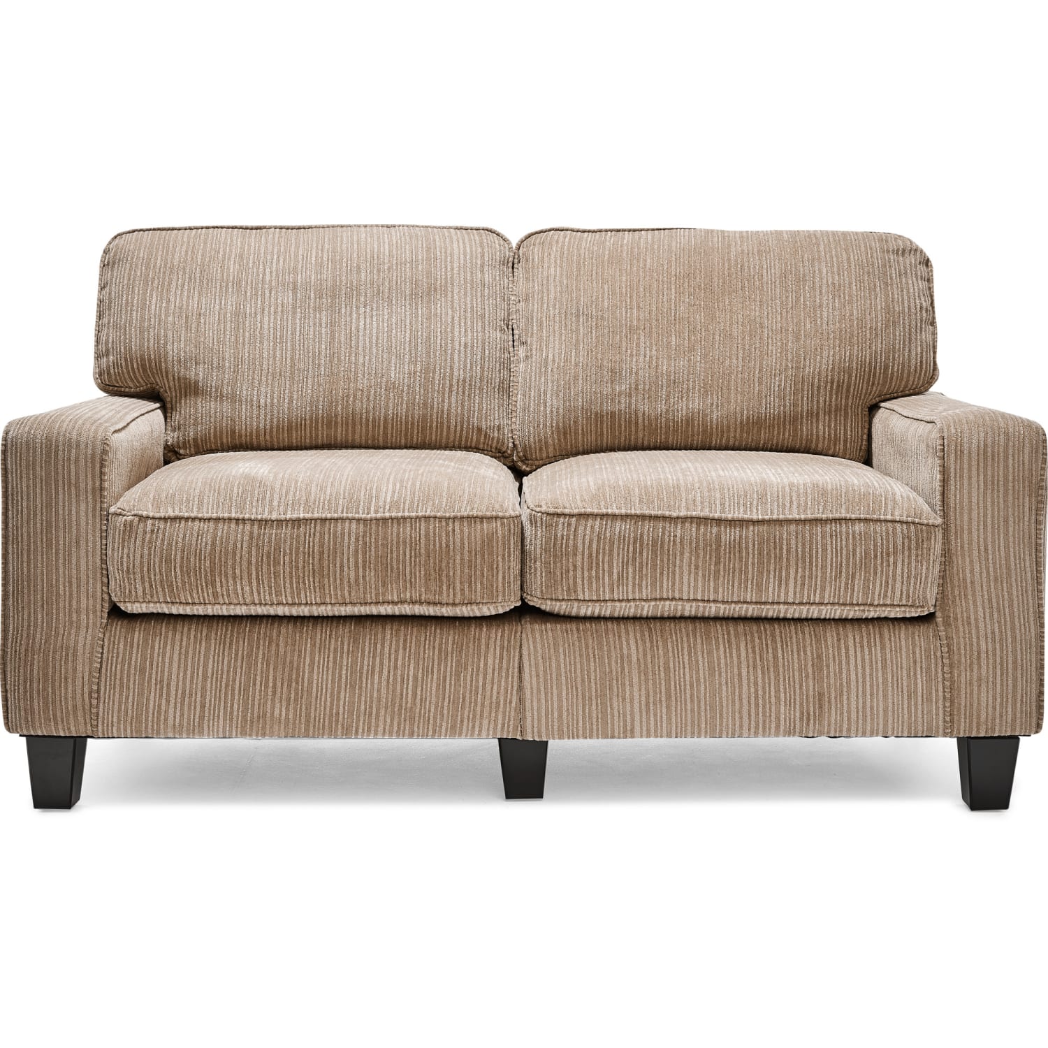 Serta RTA Santa Cruz Collection Fabric Loveseat Sofa, 61inW, Platinum - Image 3