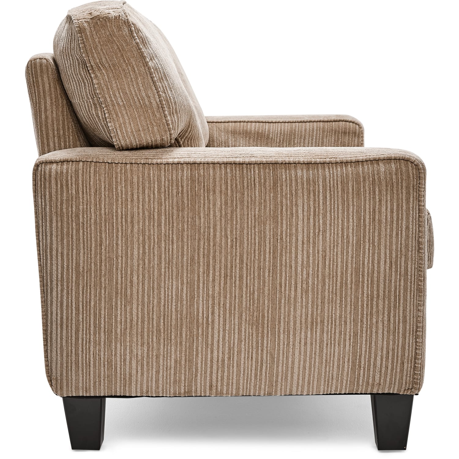 Serta RTA Santa Cruz Collection Fabric Loveseat Sofa, 61inW, Platinum - Image 4