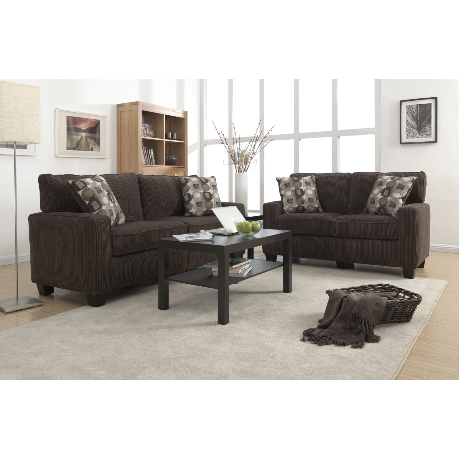 Serta RTA San Paolo Collection Fabric Sofa, 78inW, Mink Brown - Image 8