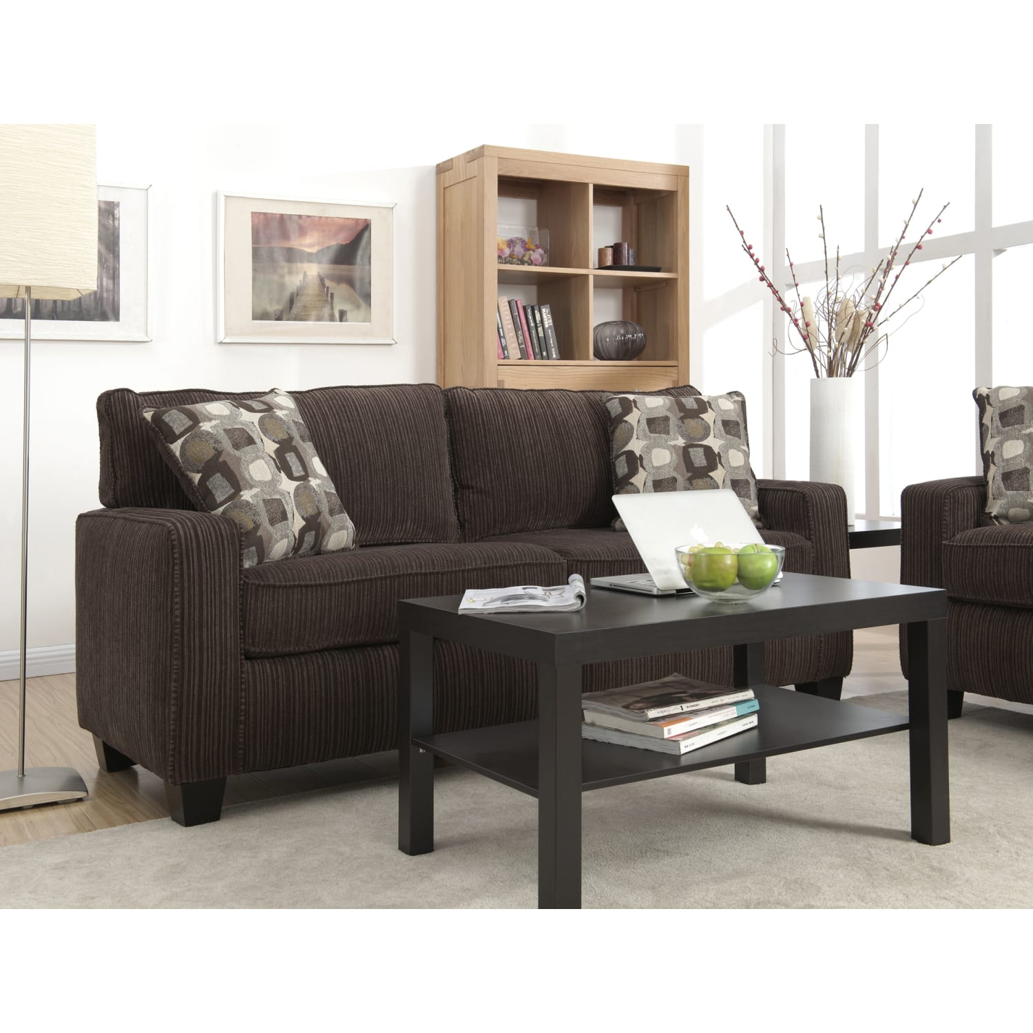 Serta RTA San Paolo Collection Fabric Sofa, 78inW, Mink Brown - Image 9