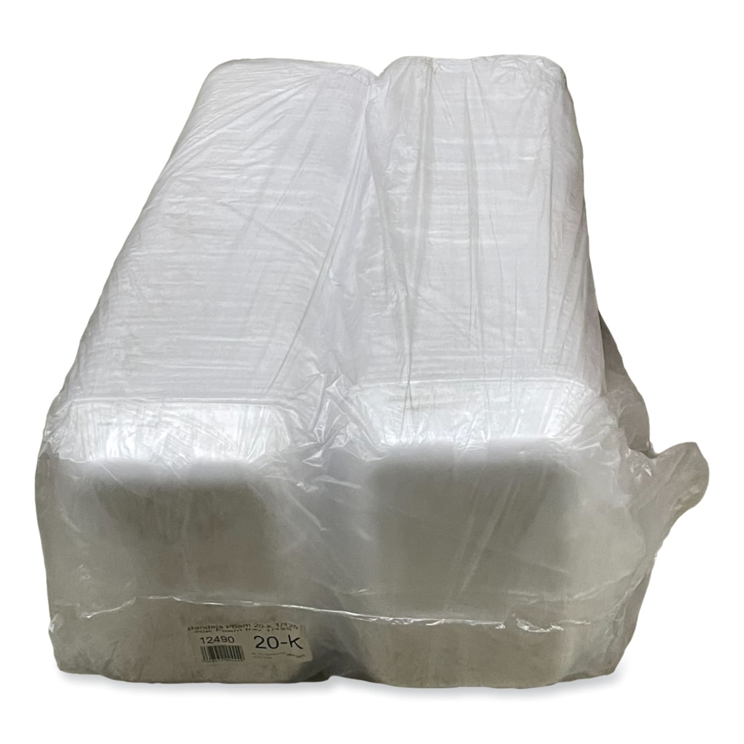 GEN Meat Trays, #20K, 2-1/2inH x 12inW x 8-3/4inD, White, Pack Of 250 Trays - Image 4