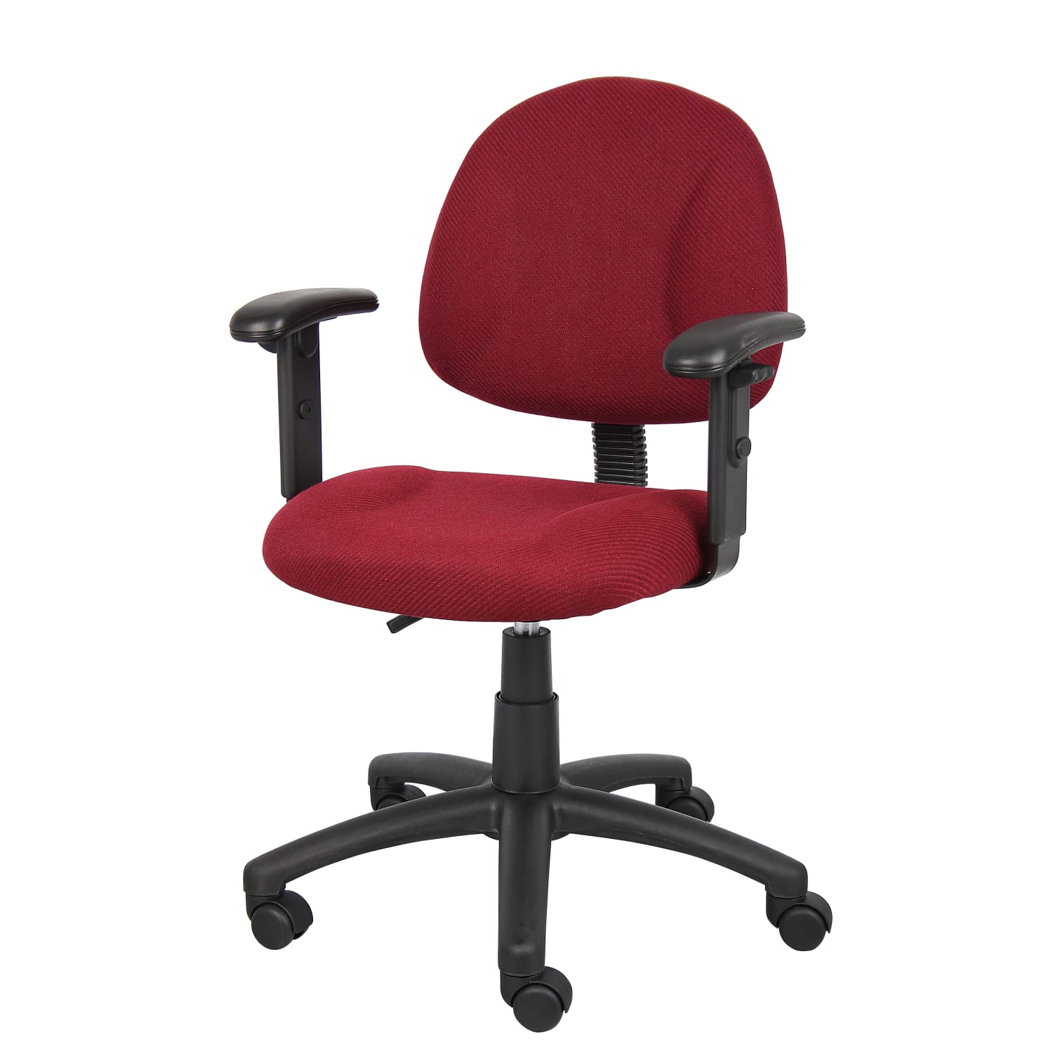 Boss Office Products Posture Mid Back Task Chair BlackBurgundy PopularChairscom