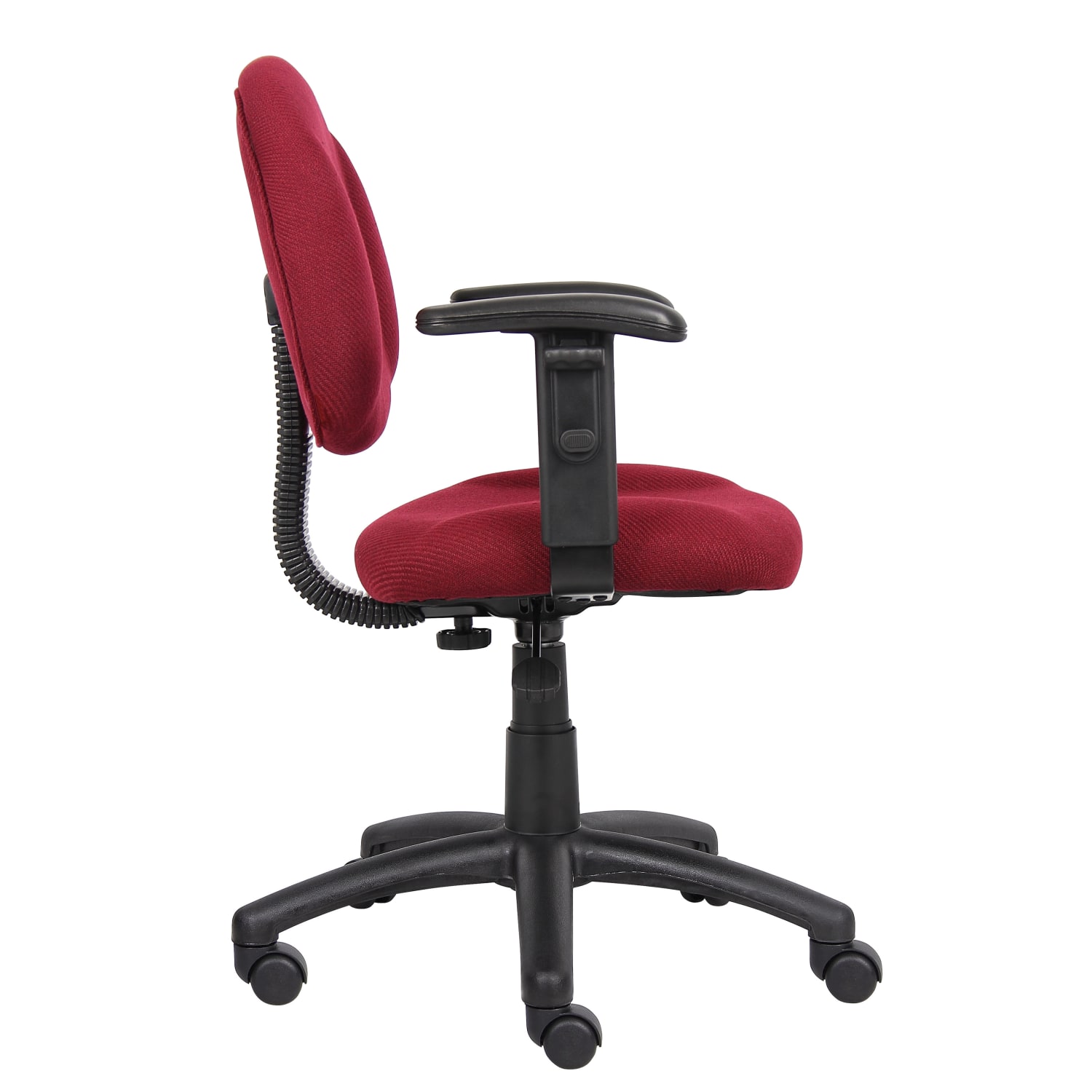 Boss Office Products Posture Mid Back Task Chair BlackBurgundy PopularChairscom