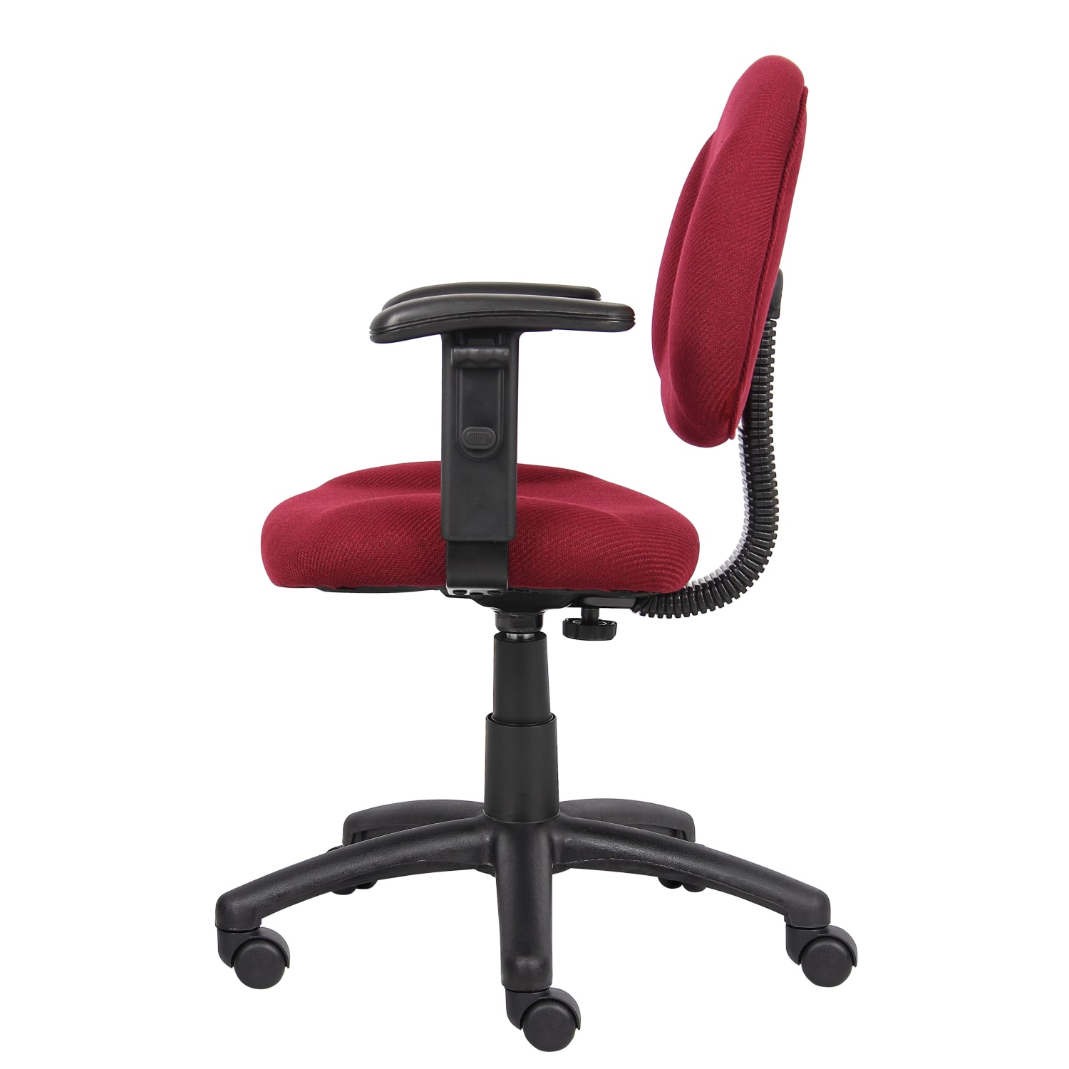 Boss Office Products Posture Mid Back Task Chair BlackBurgundy PopularChairscom
