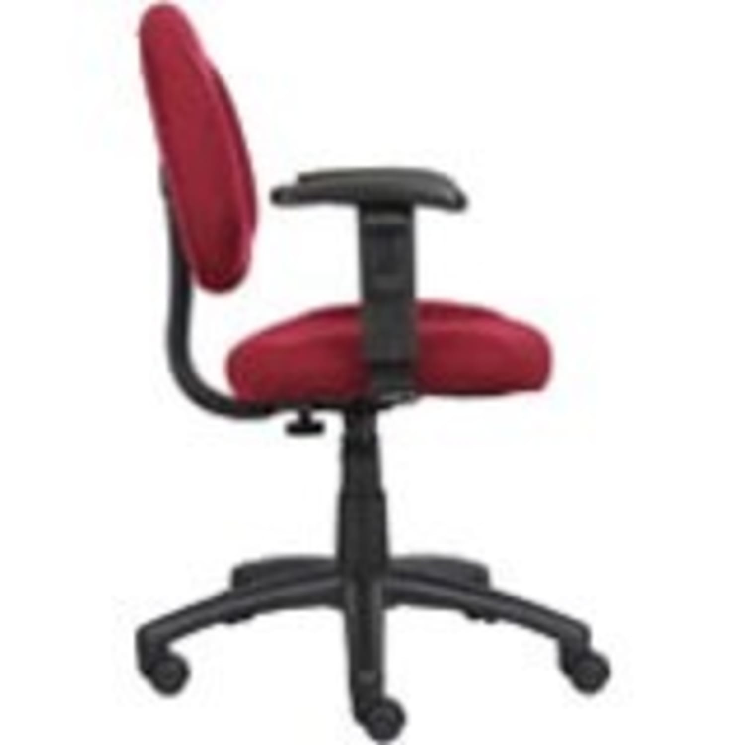 Boss Office Products Posture Mid Back Task Chair BlackBurgundy PopularChairscom