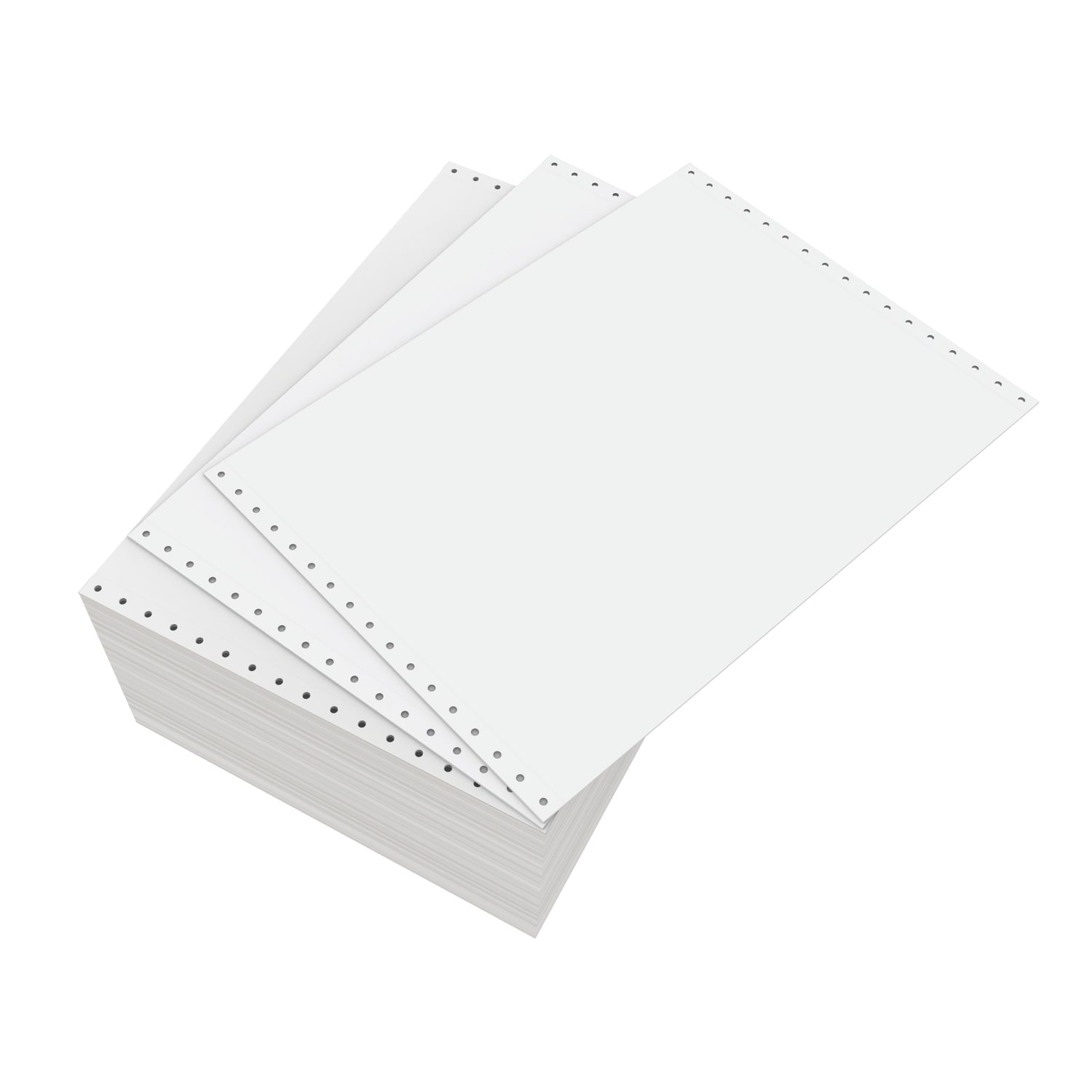 Domtar Continuous Form Paper, Standard Perforation, 12in x 8 1/2in, 20 Lb, Blank White, Carton Of 3,700 Forms - Image 3