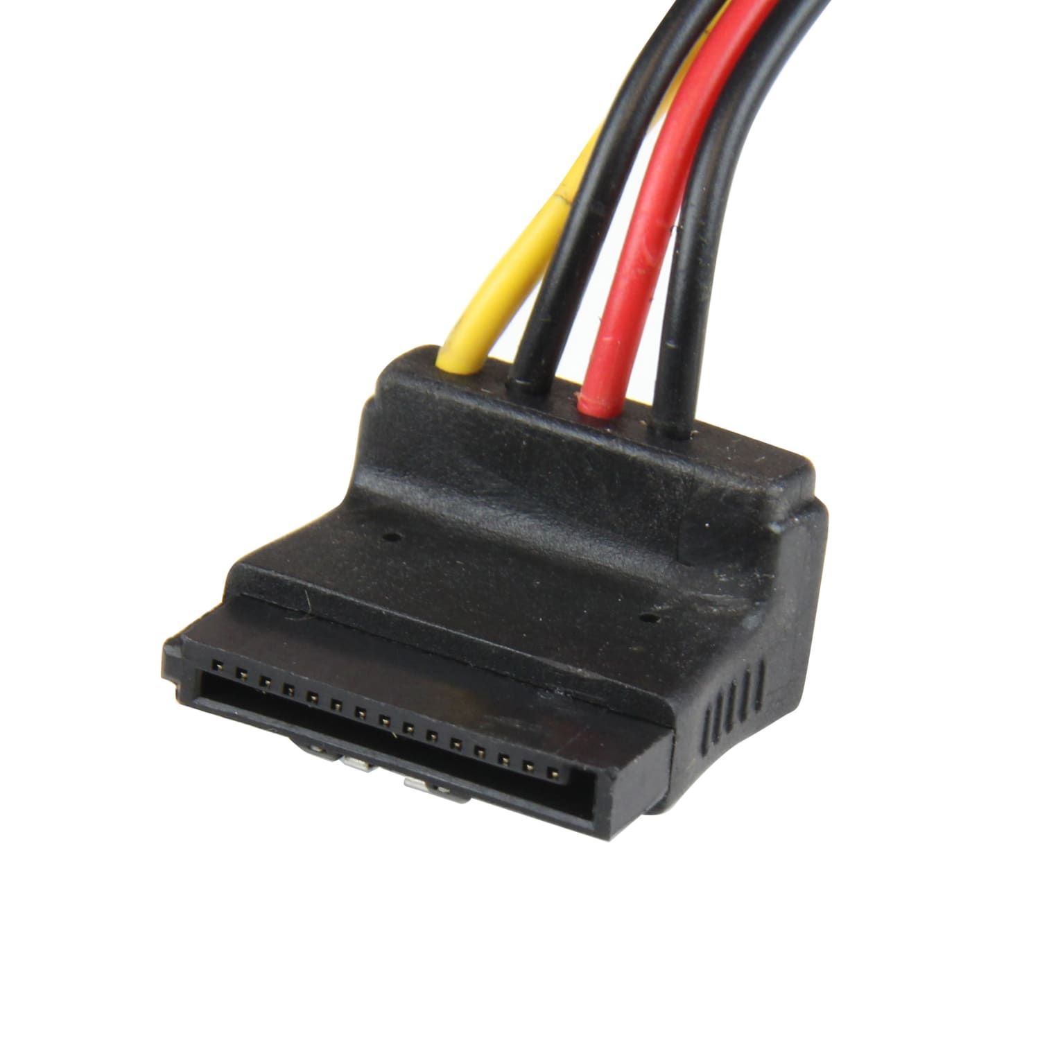 StarTech.com 12in LP4 to 2x Right Angle Latching SATA Power Y Cable Splitter - 4 Pin LP4 to Dual SATA - Image 4