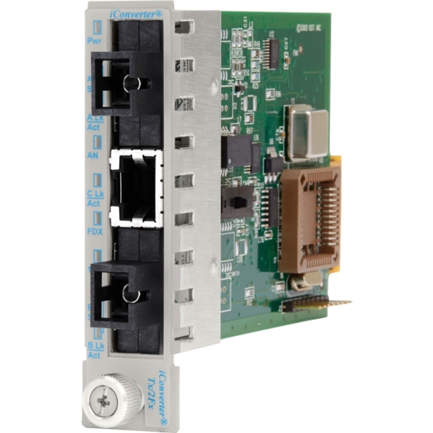Omnitron Systems iConverter Tx/2Fx UTP to Fiber Media Converter - 1 x RJ-45 , 2 x SC Single Fiber - 100Base-TX, 100Base-FX - Image 3