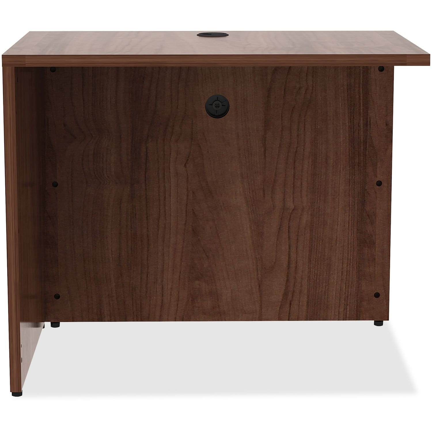 Lorell Essentials 36inW Reverse Desk Return Shell, Walnut - Image 3
