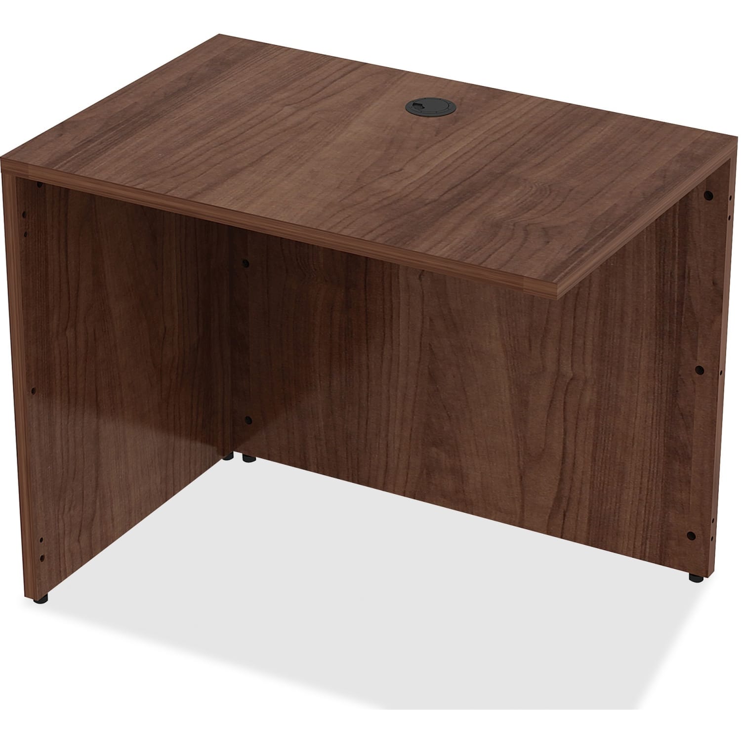 Lorell Essentials 36inW Reverse Desk Return Shell, Walnut - Image 4