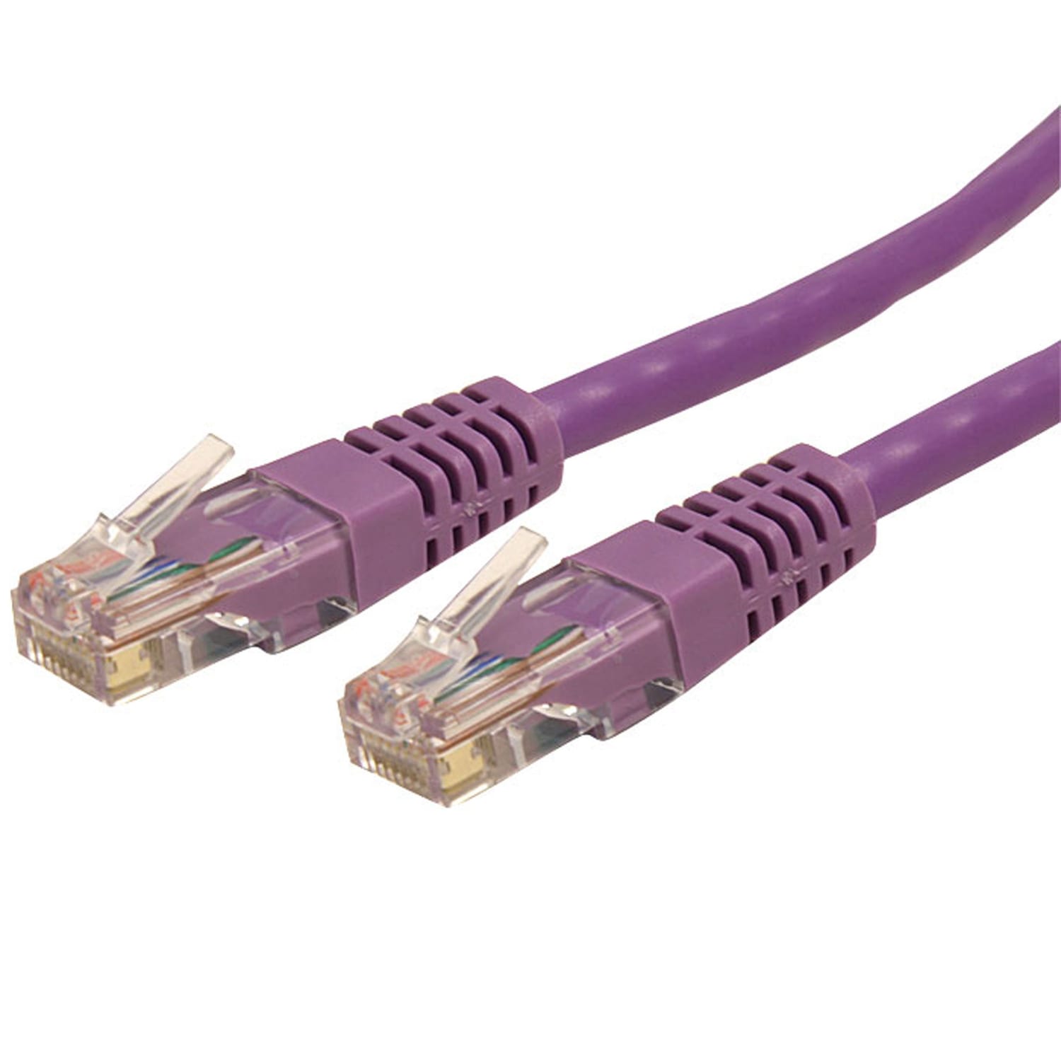 StarTech.com 15ft CAT6 Ethernet Cable - Purple Molded Gigabit CAT 6 Wire - 100W PoE RJ45 UTP 650MHz - C6PATCH15PL