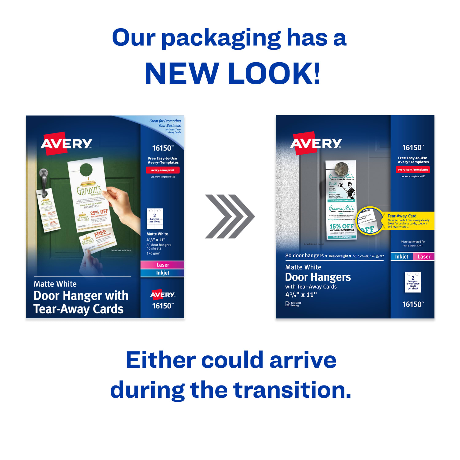 Avery Door Hangers With Tear-Away Cards, 2 Cards Per Sheet, Pack Of 40 Hangers - Image 3