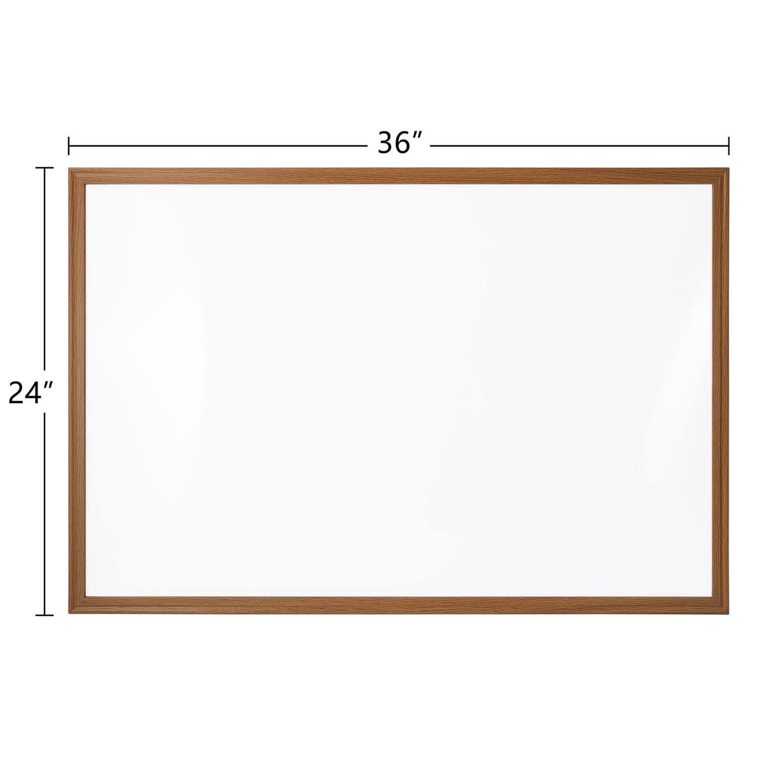Office Depot Brand Non-Magnetic Melamine Dry-Erase Whiteboard, 24in x 36in, Wood Frame With Oak Finish - Image 4