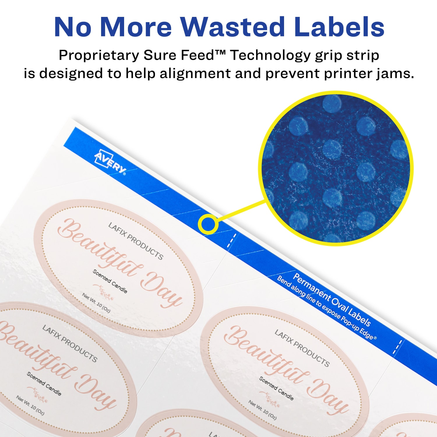 Avery Printable Blank Labels, 22820, Oval, 2in x 3-1/3in, Glossy White, Pack Of 80 Customizable Labels - Image 4
