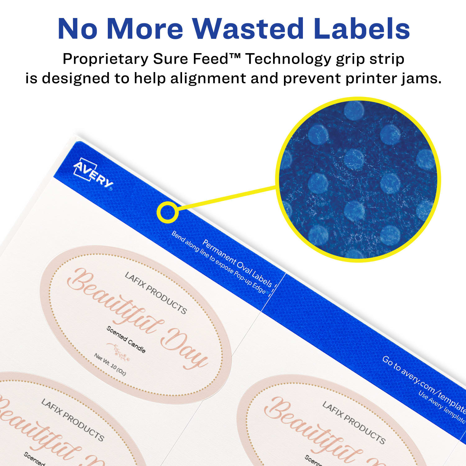 Avery Textured Printable Blank Labels, 22829, Oval, 2in x 3-1/3in, White, Pack Of 80 Customizable Labels - Image 4