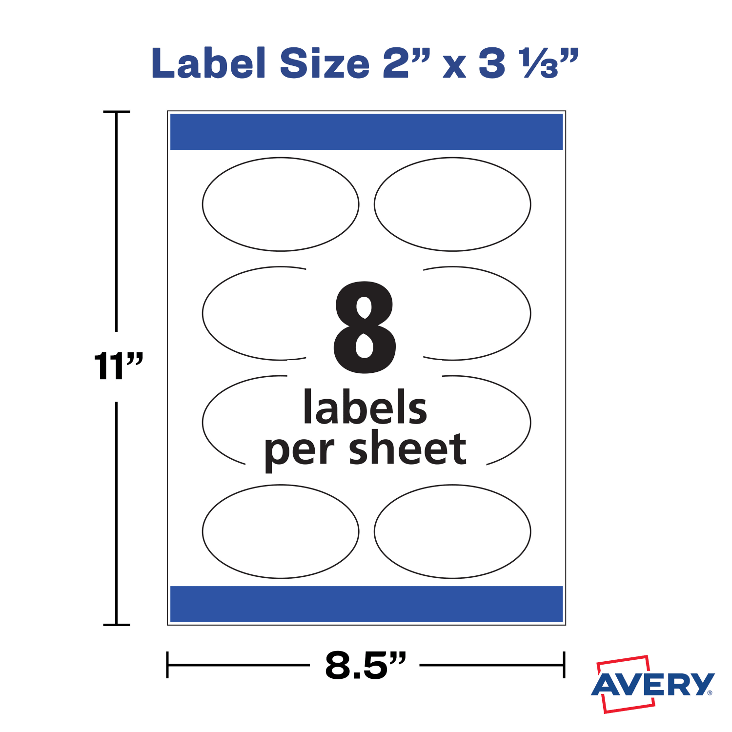Avery Textured Printable Blank Labels, 22829, Oval, 2in x 3-1/3in, White, Pack Of 80 Customizable Labels - Image 6