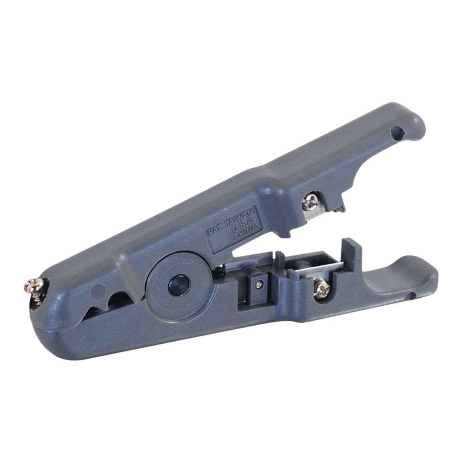 C2G Round/Flat Multi-Conductor Cutter and Stripper - Gray - 0.30 lb