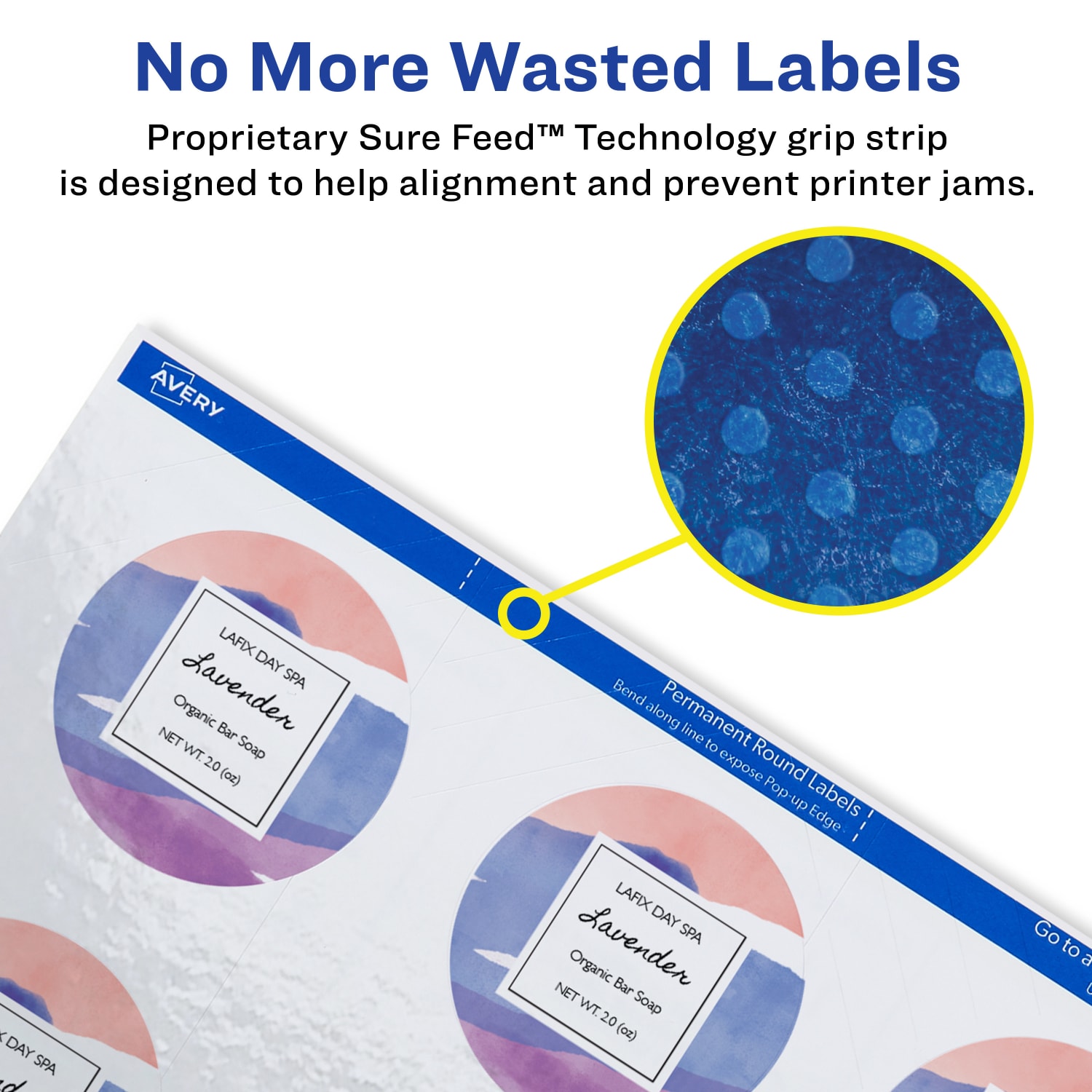 Avery Easy Peel TrueBlock Print-To-The-Edge Inkjet/Laser Labels, Round, 22830, 2 1/2in Diameter, Glossy White, Pack Of 90 - Image 5